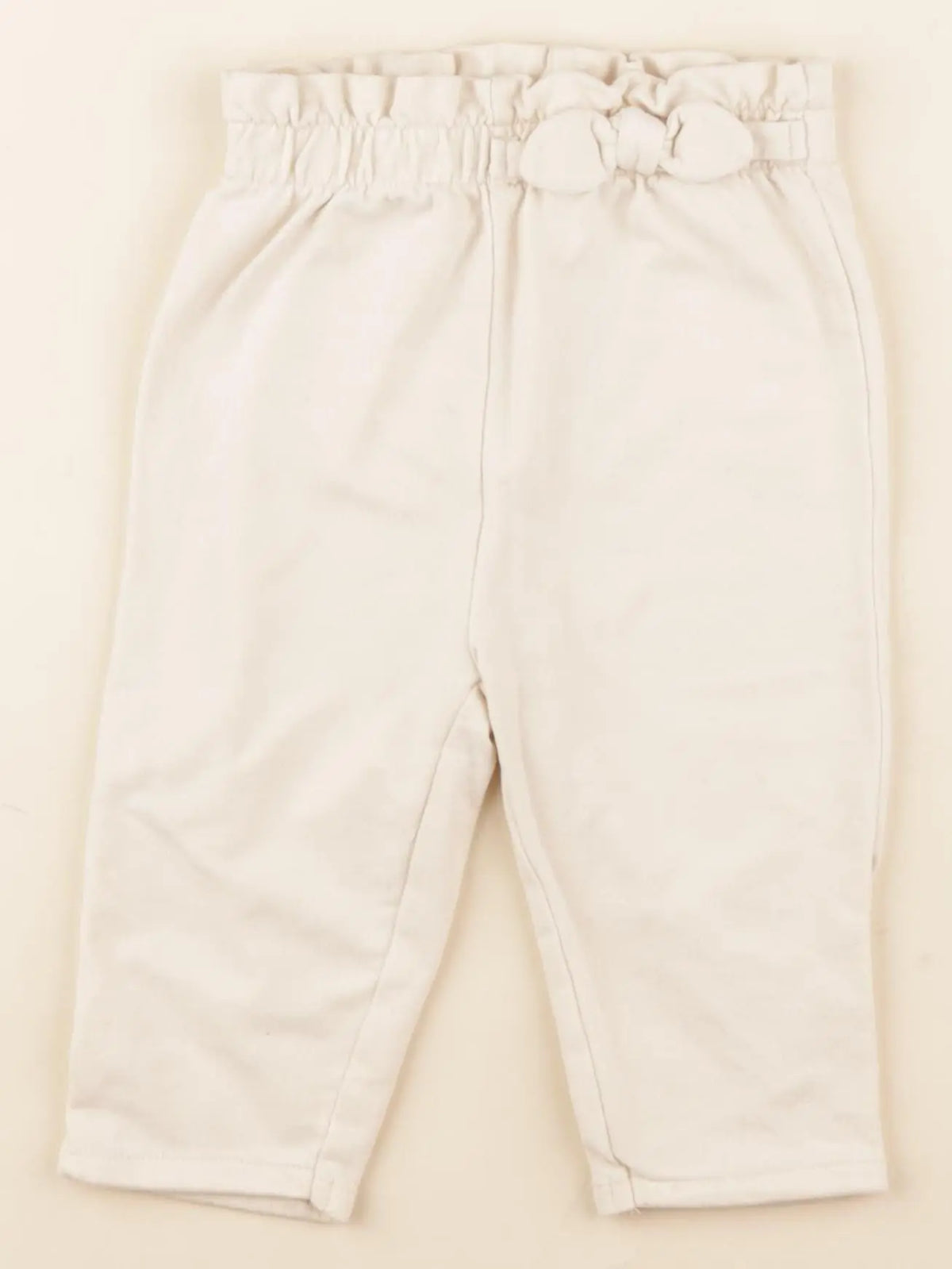 Vertbaudet - pantalon blanc - 12 mois