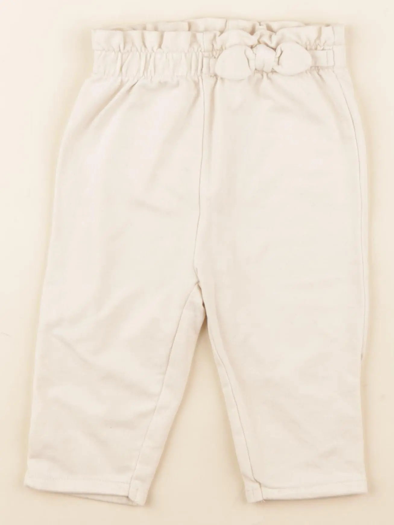 Vertbaudet - pantalon blanc - 12 mois