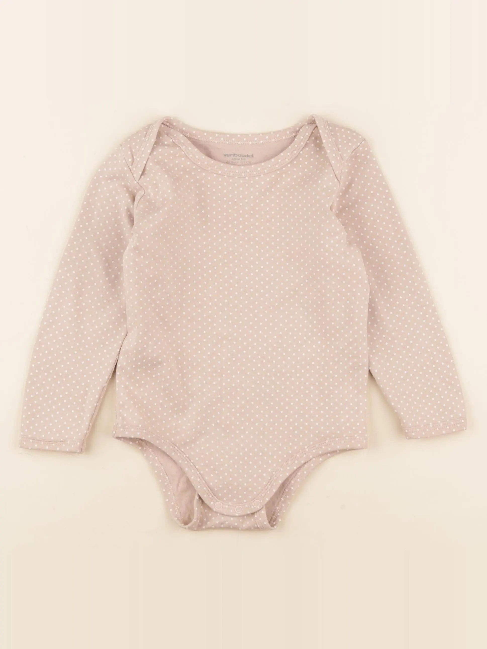 Vertbaudet - body beige - 36 mois