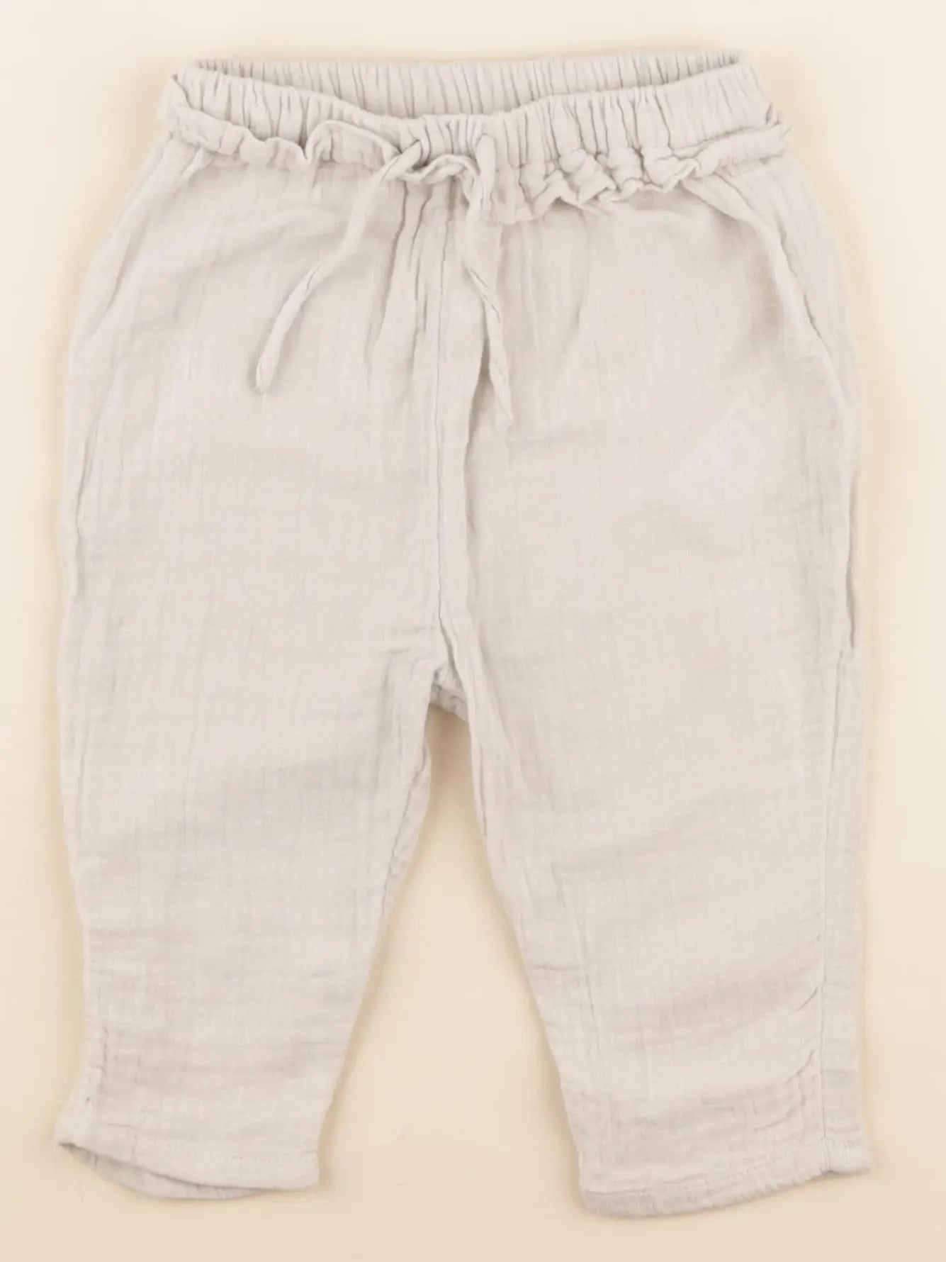 Vertbaudet - pantalon vert - 12 mois
