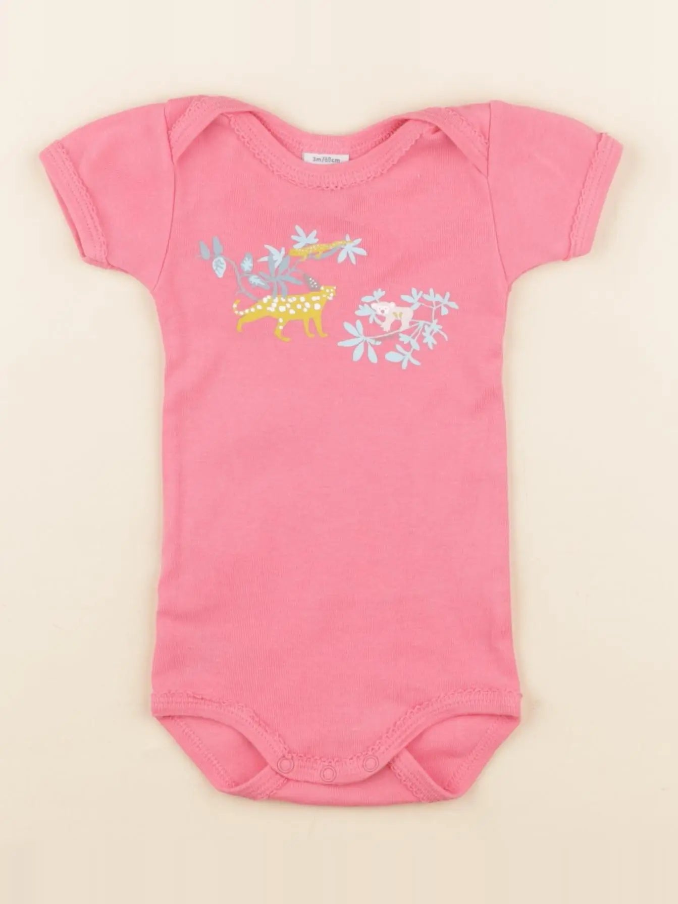 Petit Bateau - body rose - 3 mois