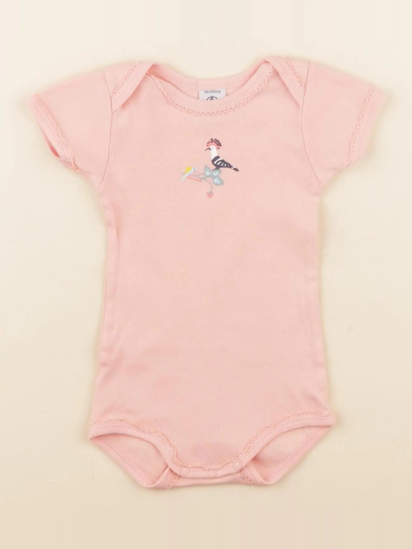 Petit Bateau - body rose - 3 mois