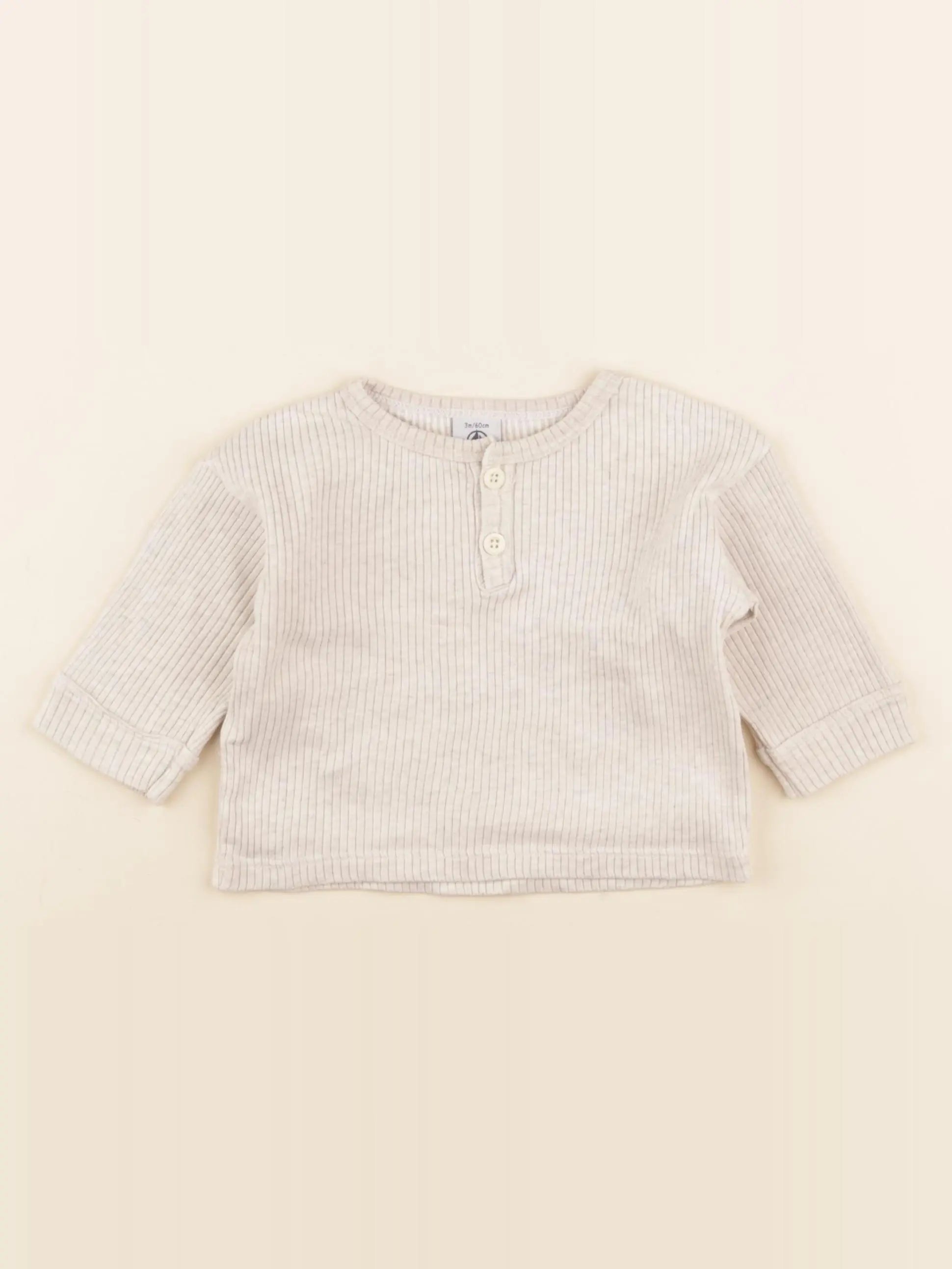 Petit Bateau - tee-shirt beige - 3 mois