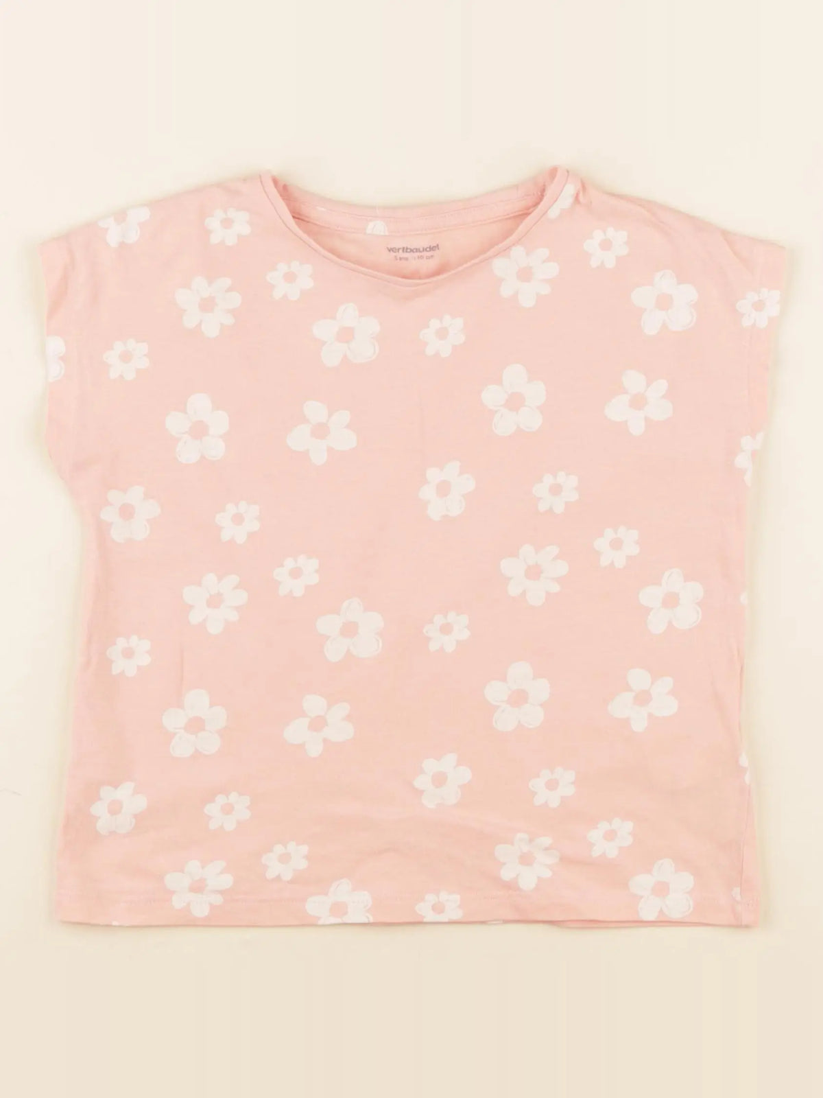 Vertbaudet - tee-shirt orange - 5 ans