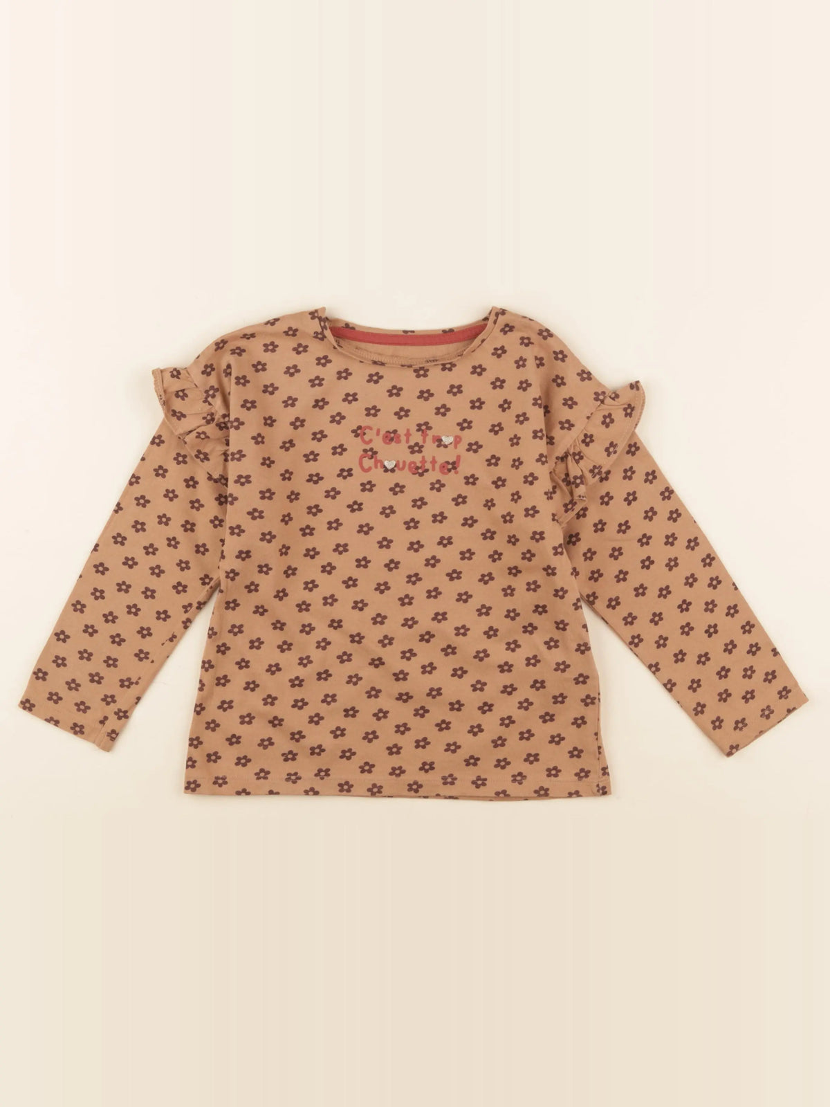 Vertbaudet - tee-shirt marron - 5 ans