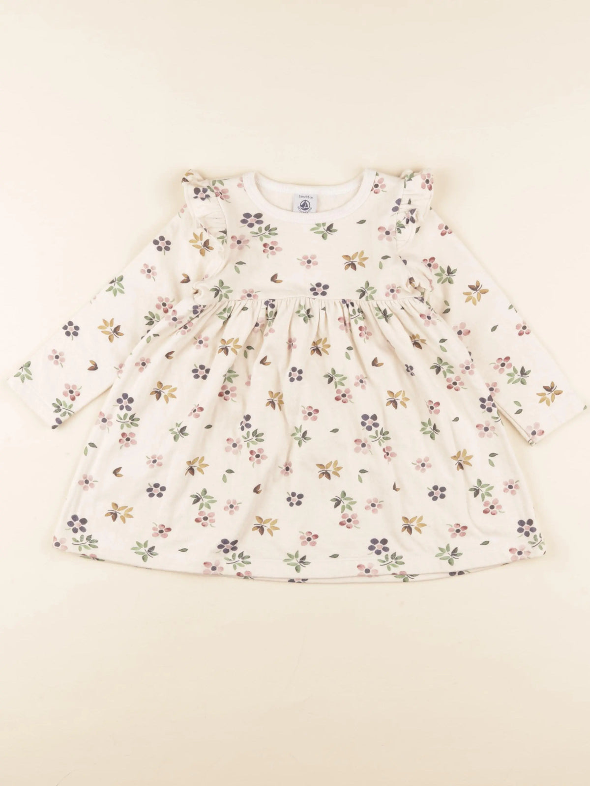 Petit Bateau - robe beige - 3 ans