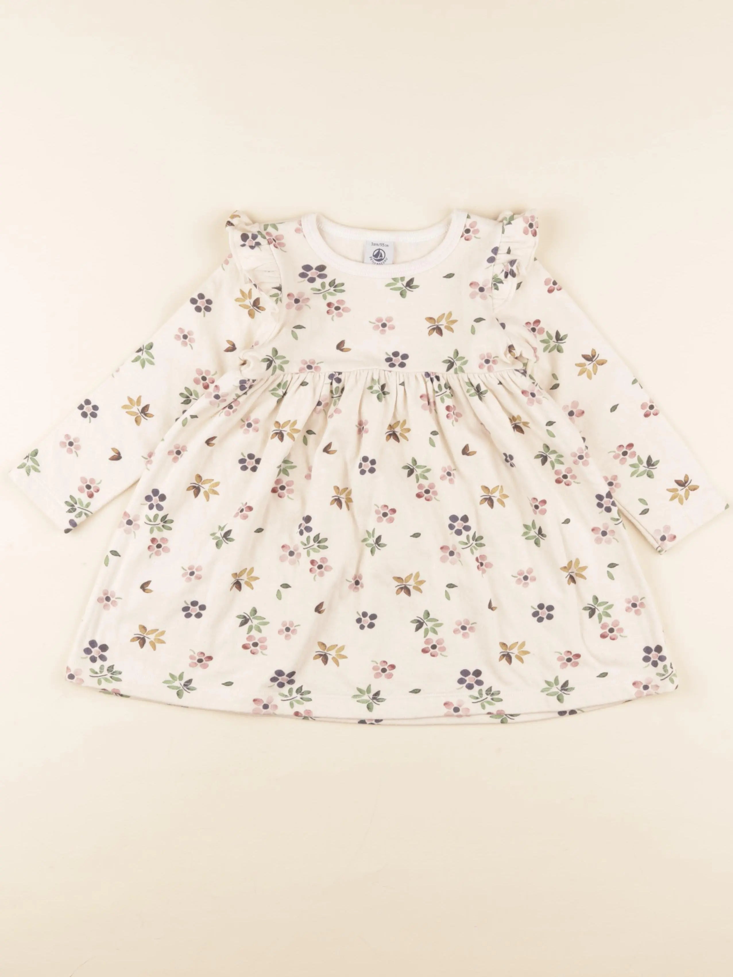 Petit Bateau - robe beige - 3 ans