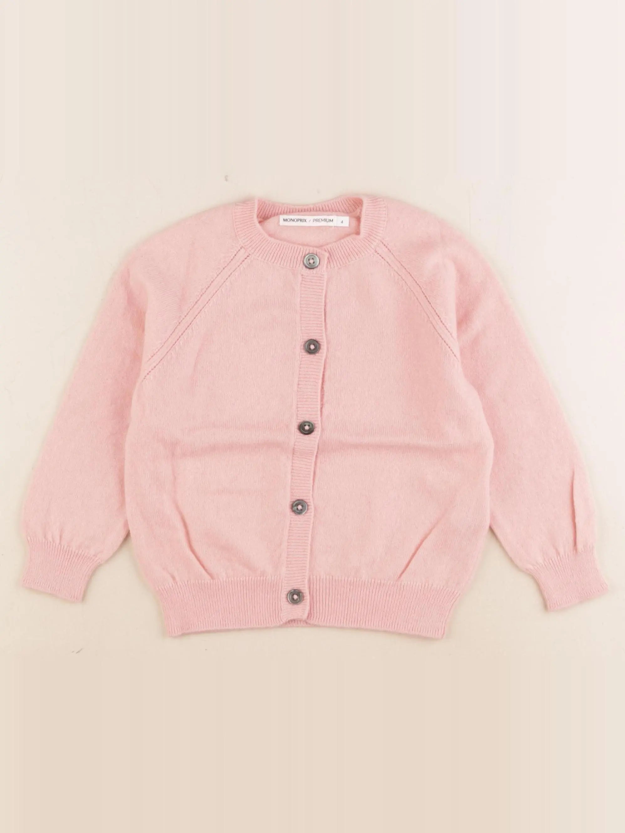 Monoprix - gilet rose - 4 ans
