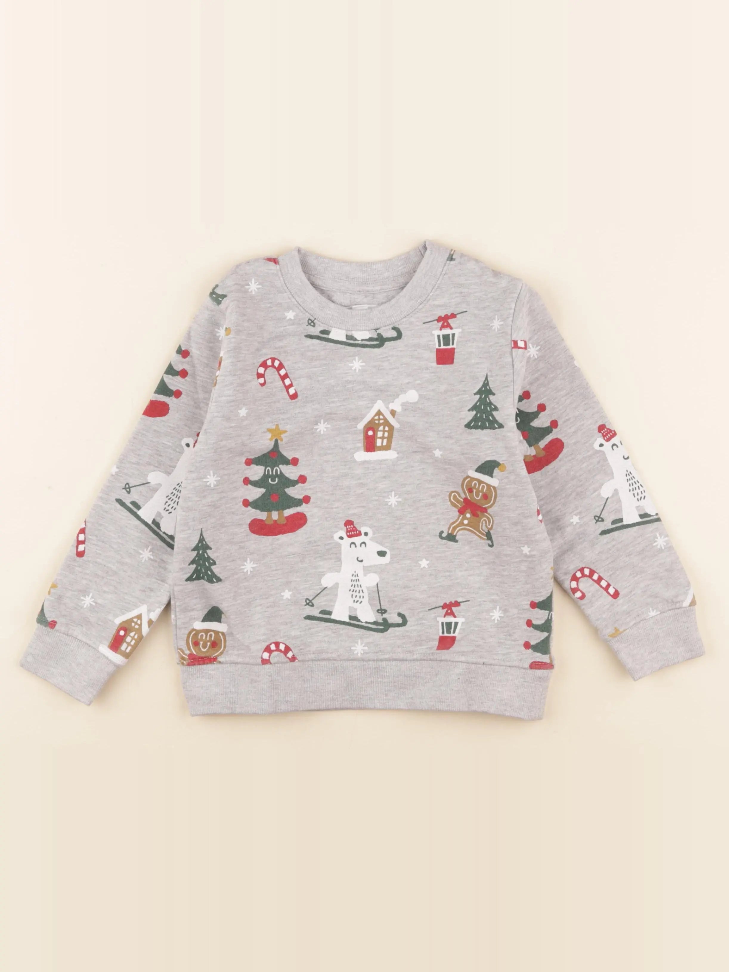 Vertbaudet - sweat gris - 4 ans