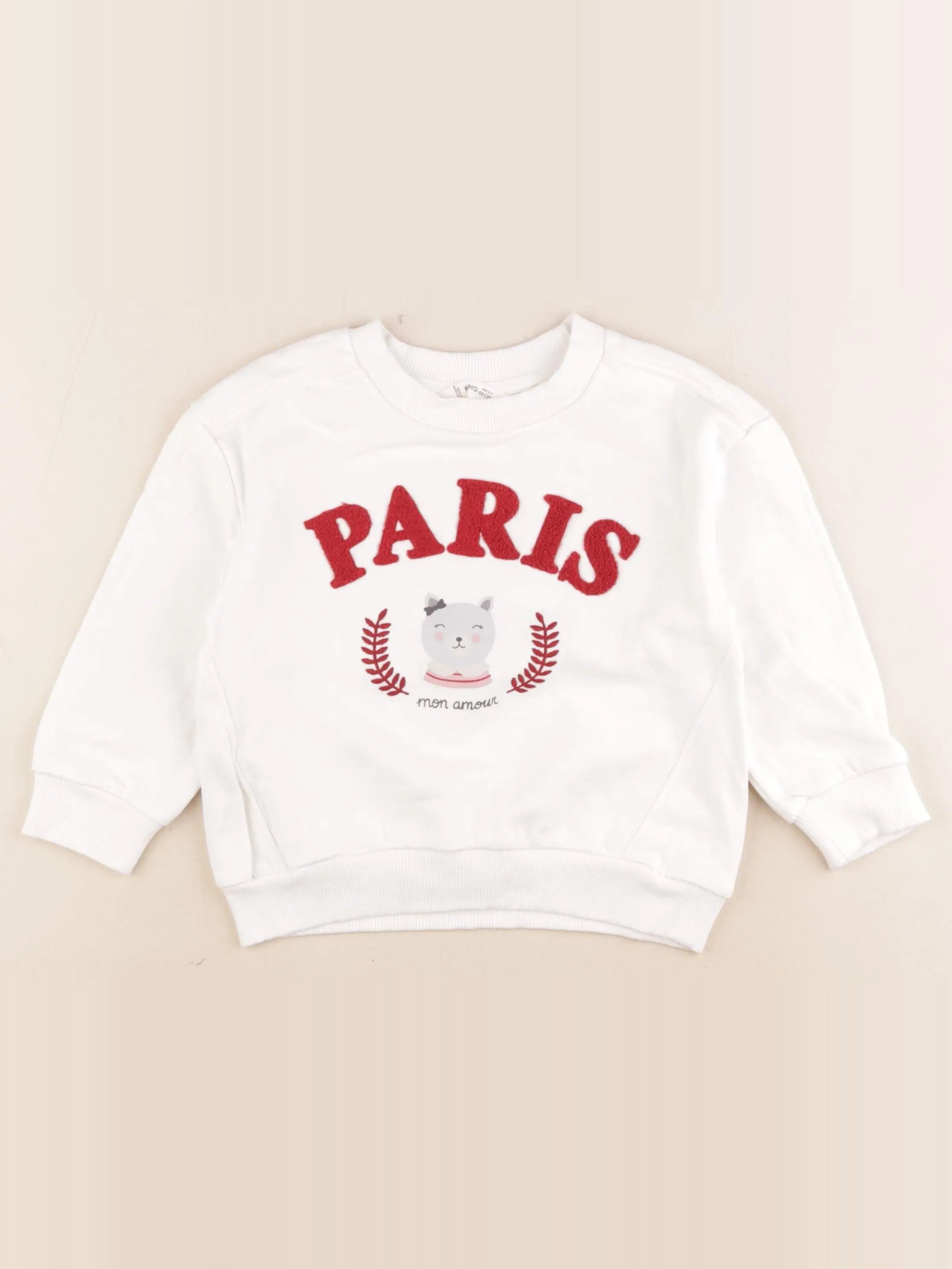 Mango - sweat beige - 2/3 ans