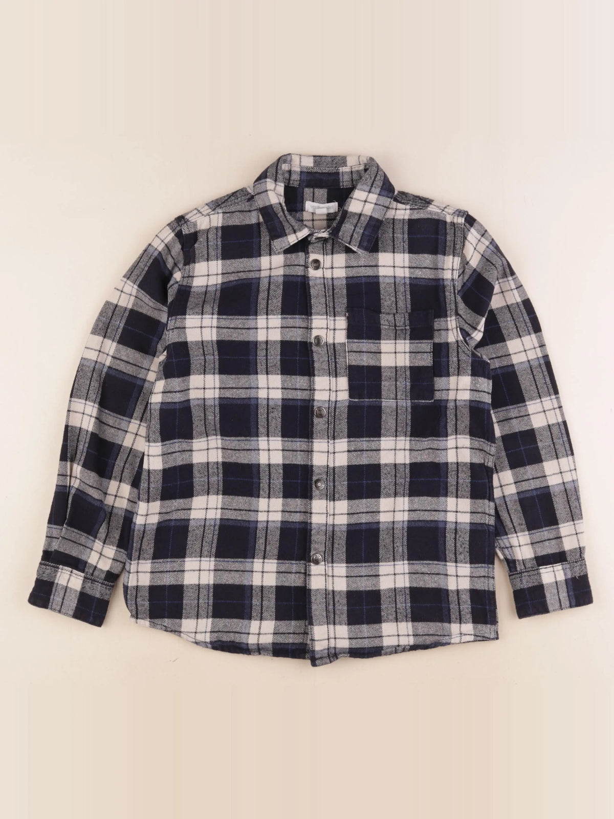 Vertbaudet - chemise bleu, blanc - 10 ans