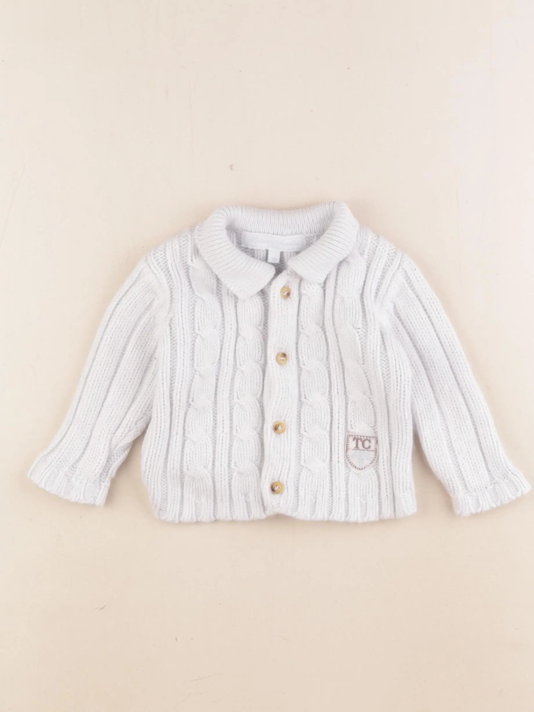 Tartine & Chocolat - gilet bleu - 6 mois