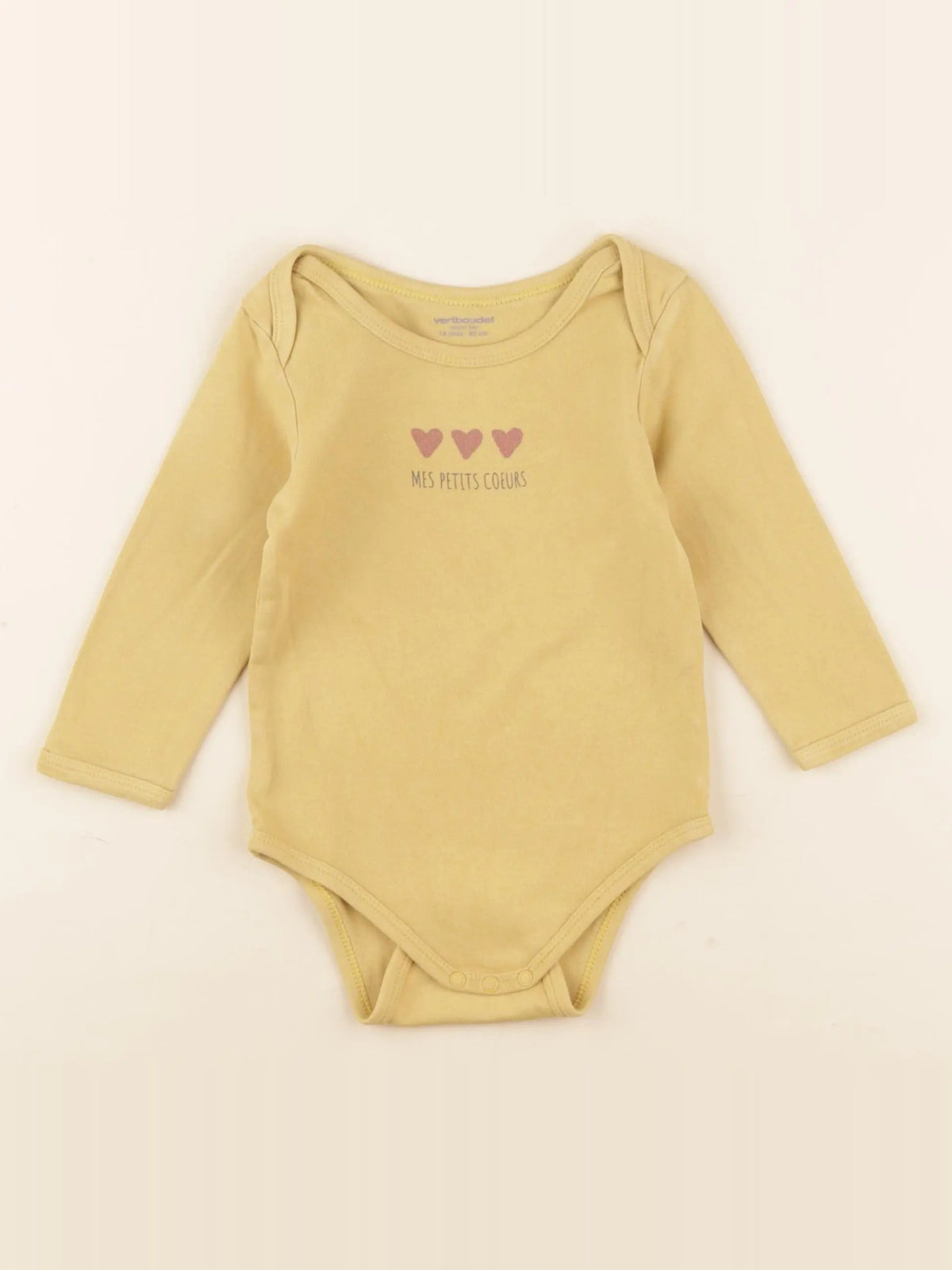 Vertbaudet - body jaune - 18 mois