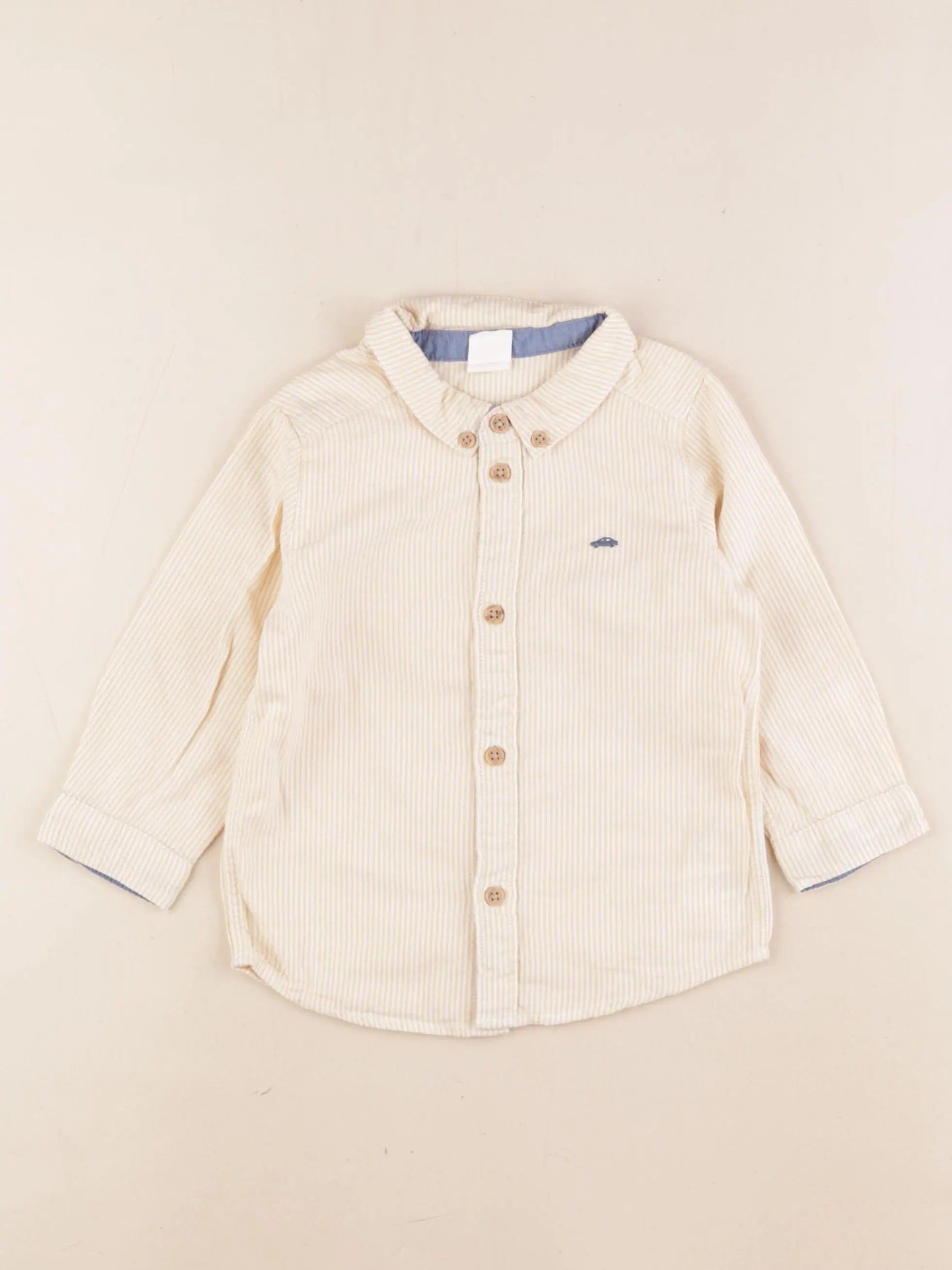 H&M - chemise jaune - 9/12 mois