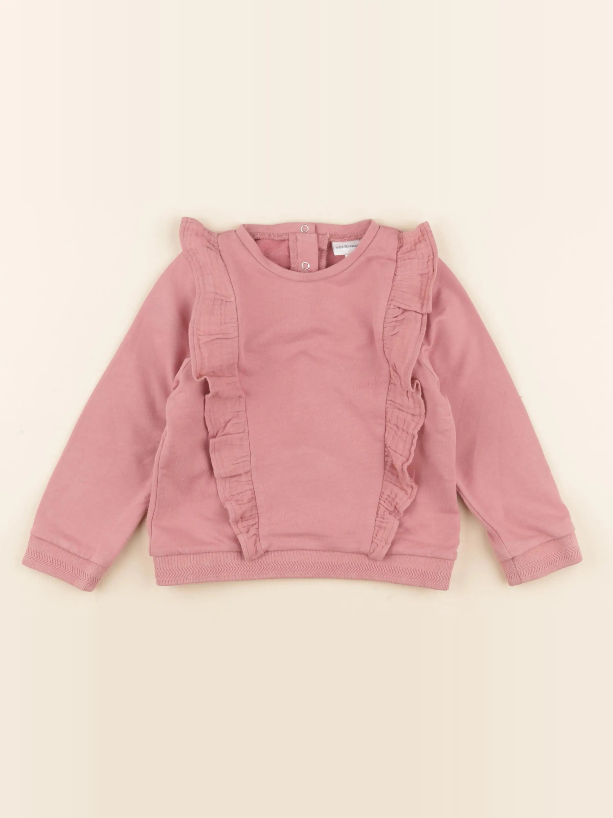 Vertbaudet - sweat rose - 36 mois