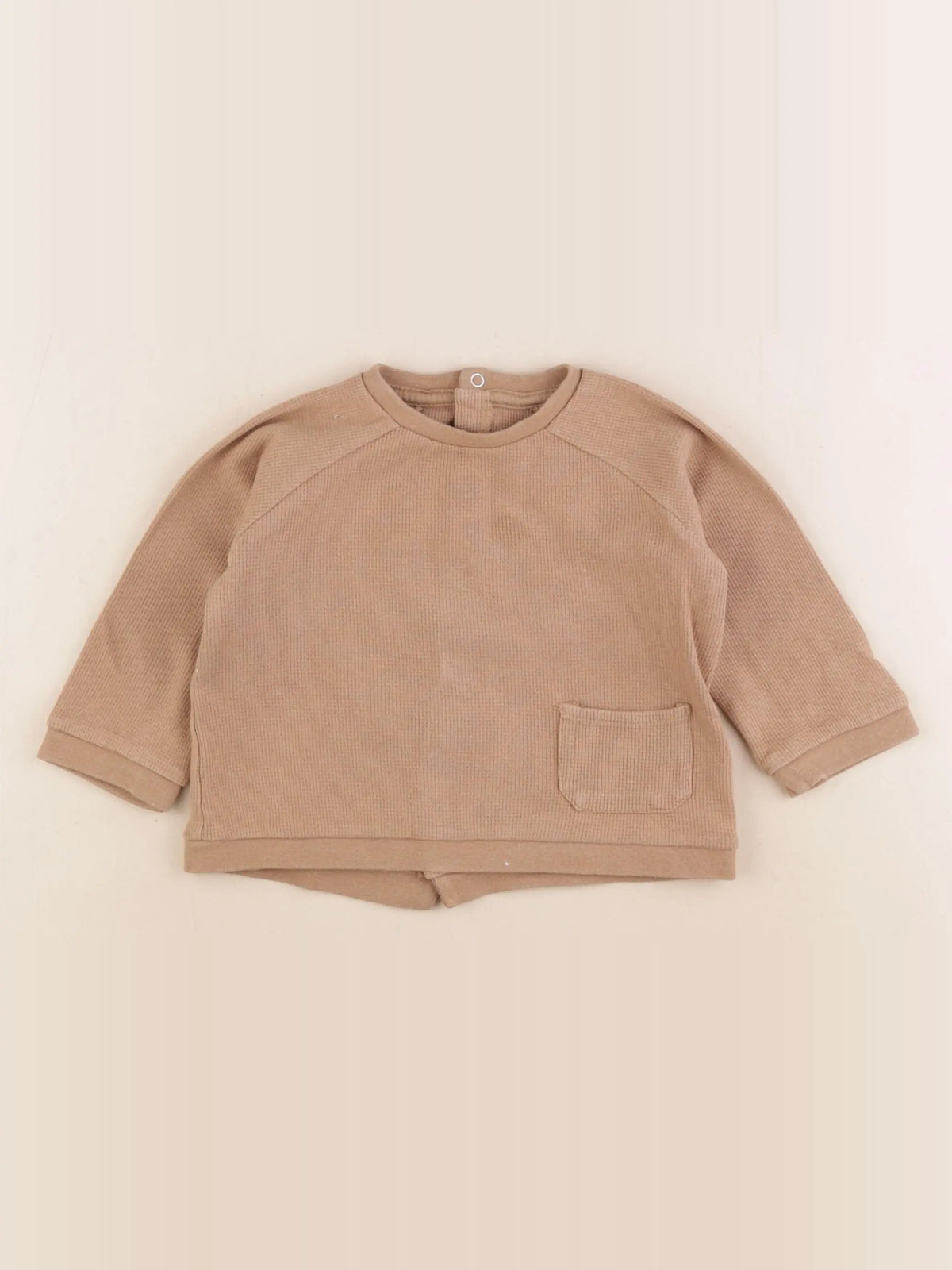 Vertbaudet - tee-shirt marron - 12 mois