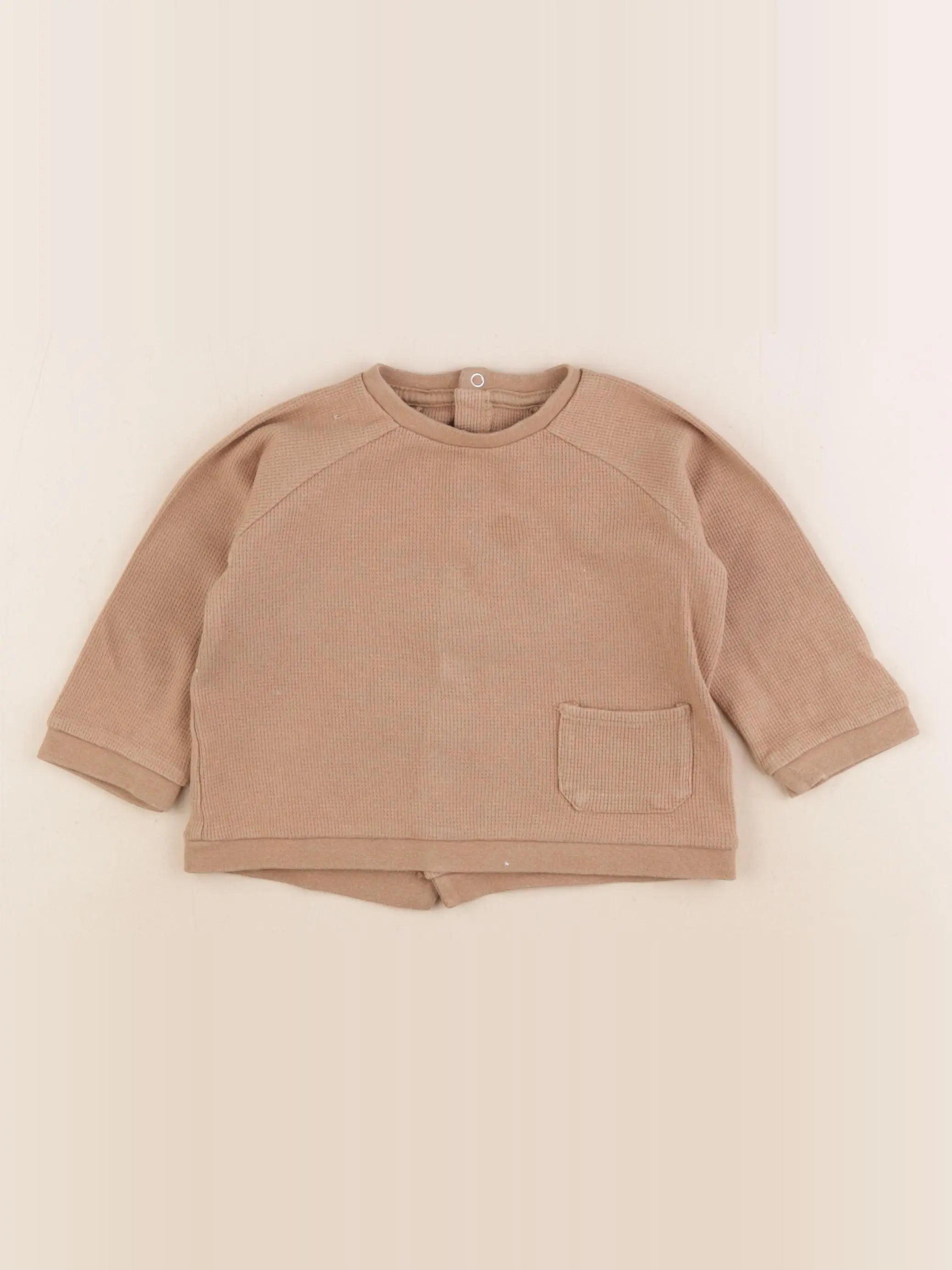 Vertbaudet - tee-shirt marron - 12 mois