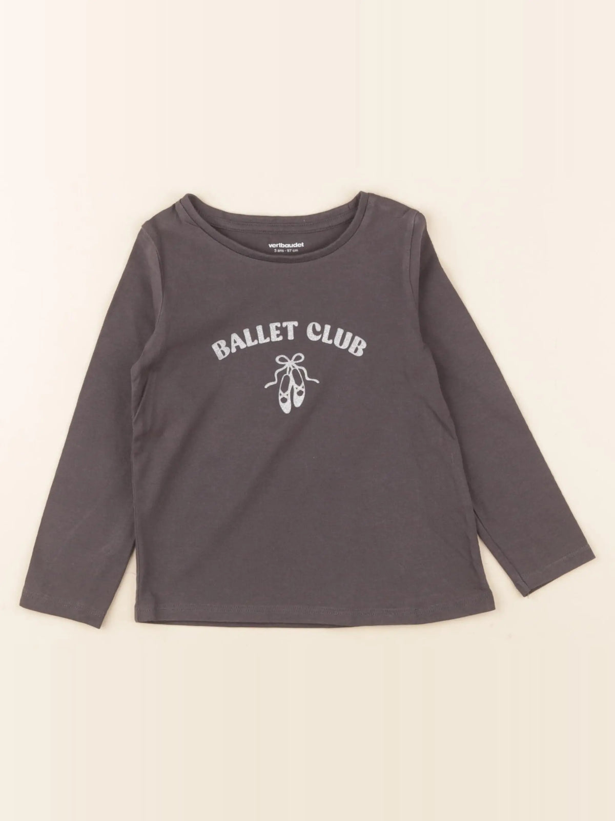 Vertbaudet - tee-shirt gris - 3 ans