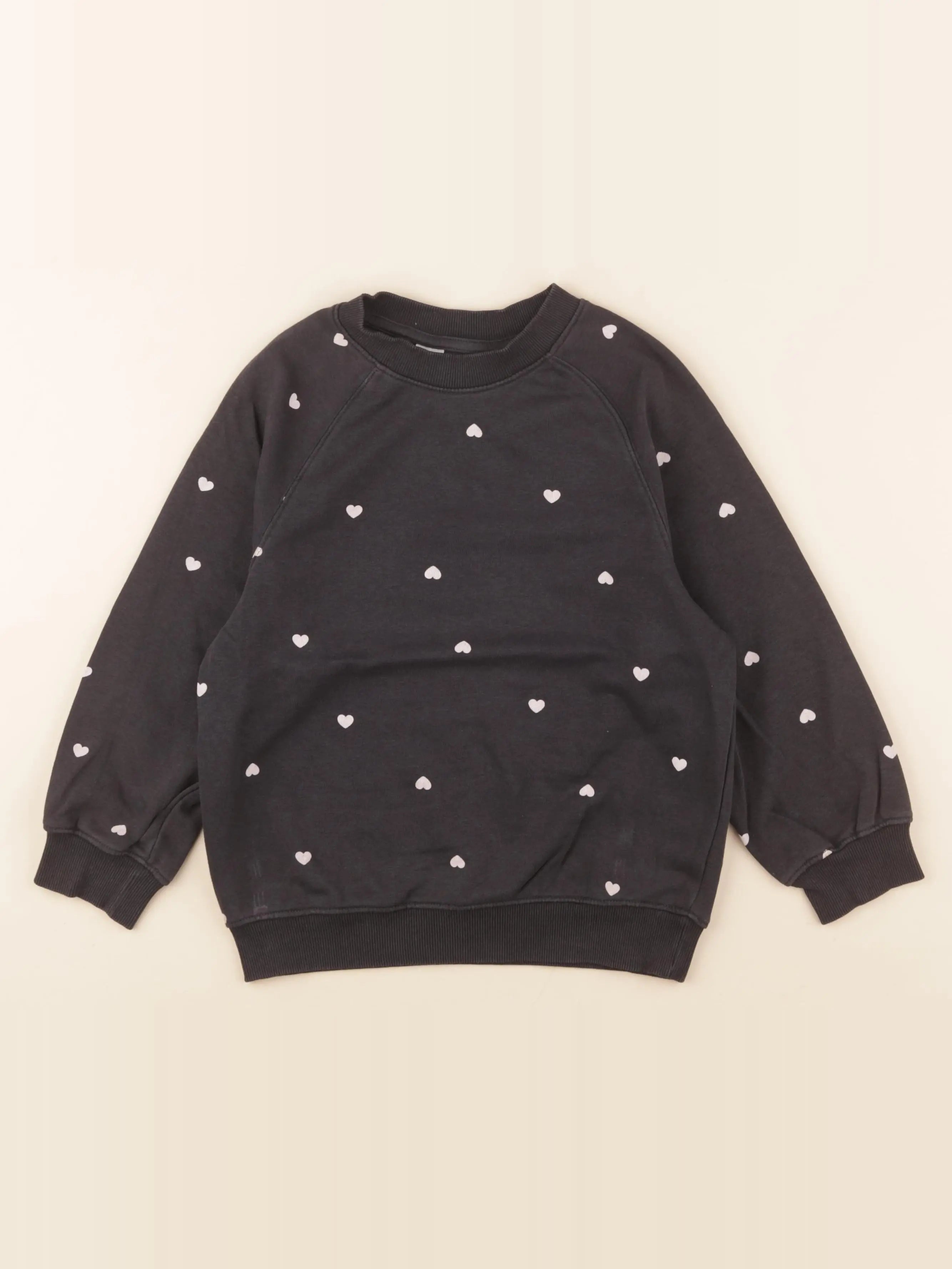 H&M - sweat noir - 6/7 ans