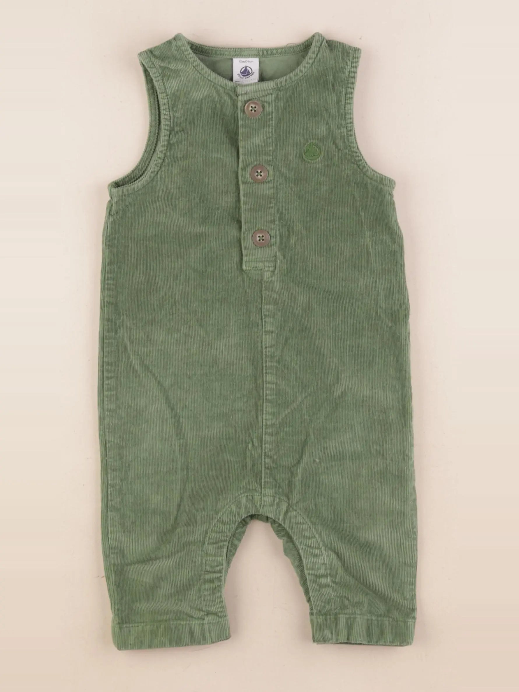 Petit Bateau - combinaison vert - 12 mois