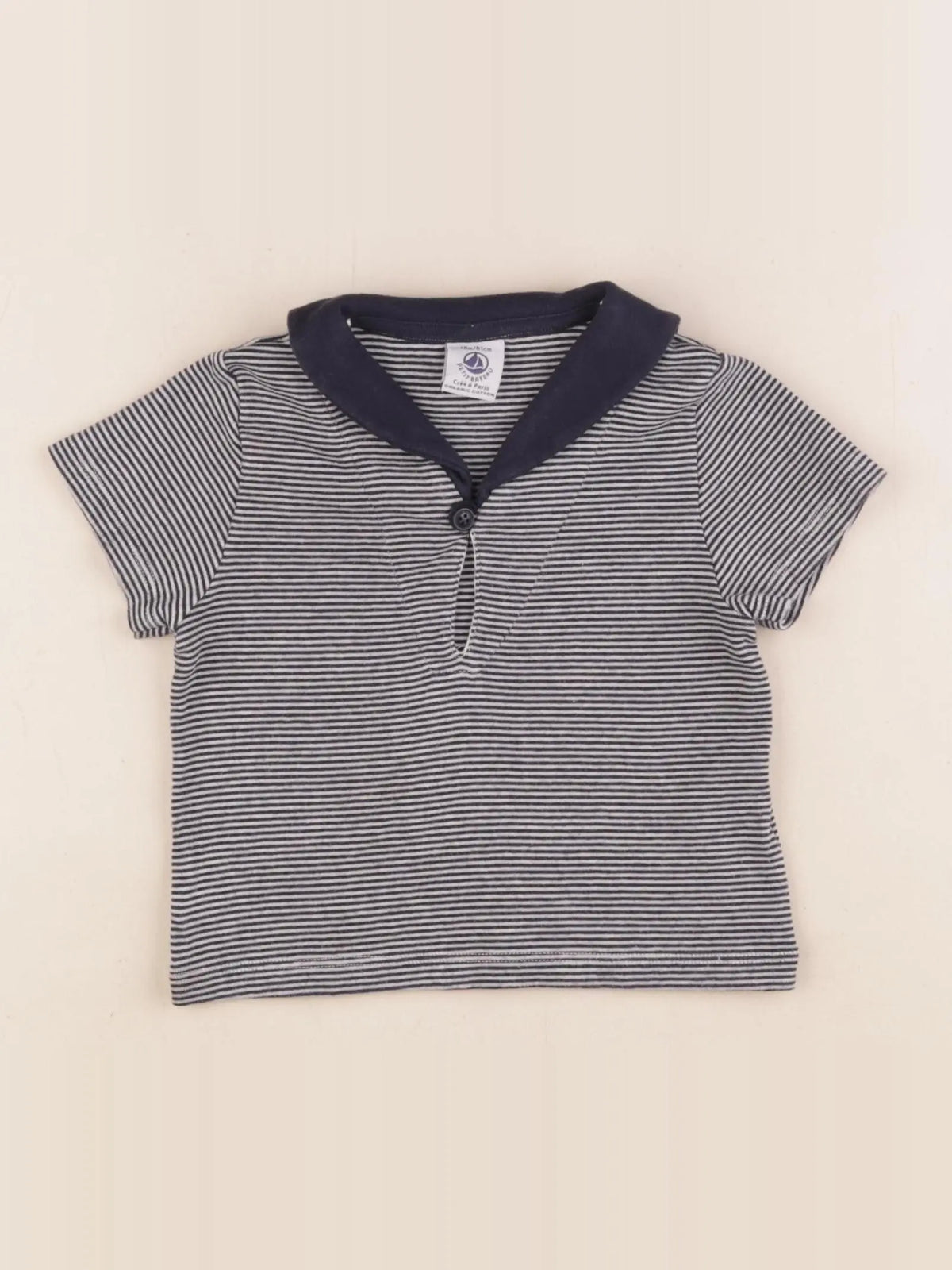 Petit Bateau - tee-shirt bleu - 18 mois