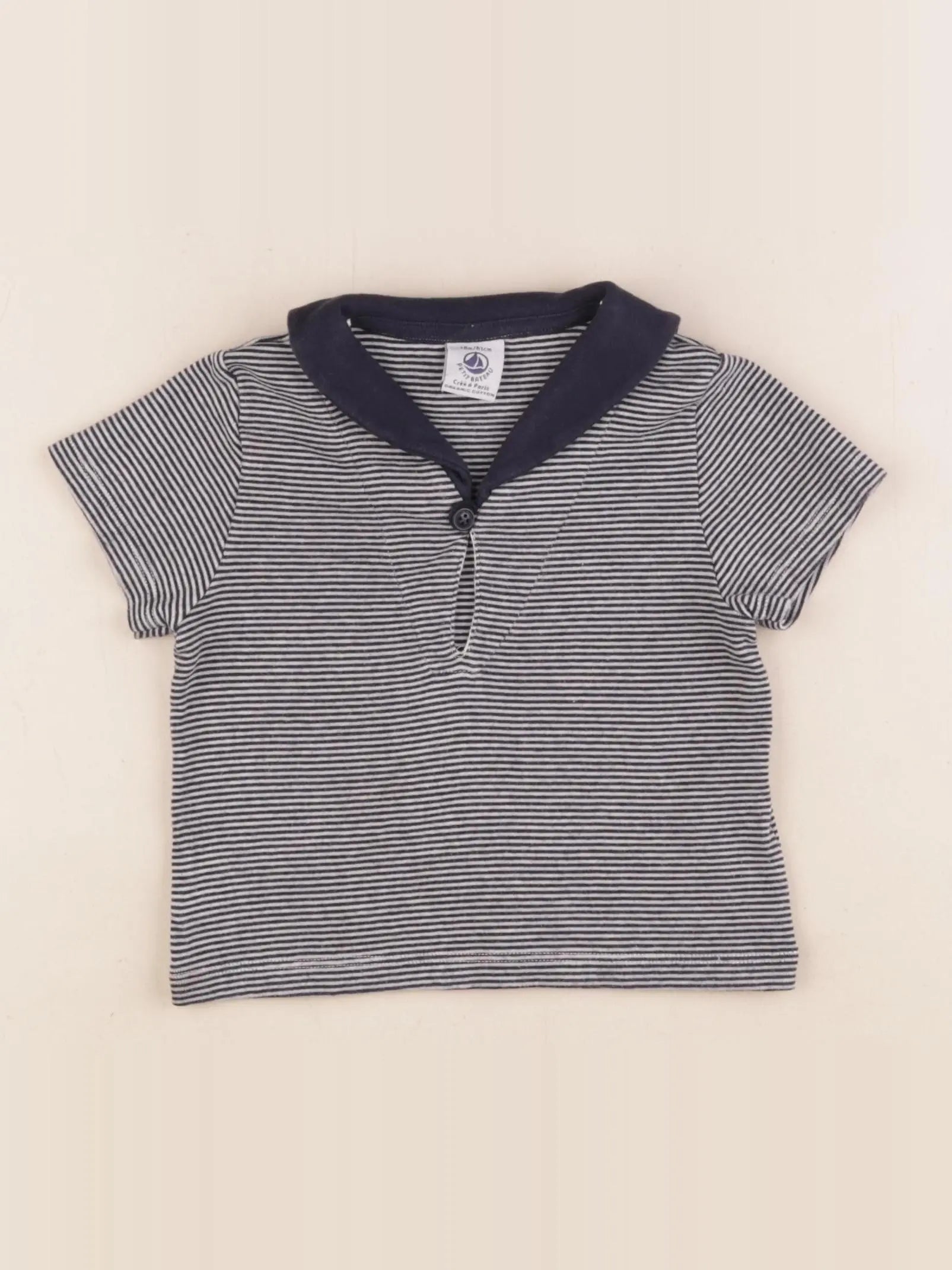 Petit Bateau - tee-shirt bleu - 18 mois