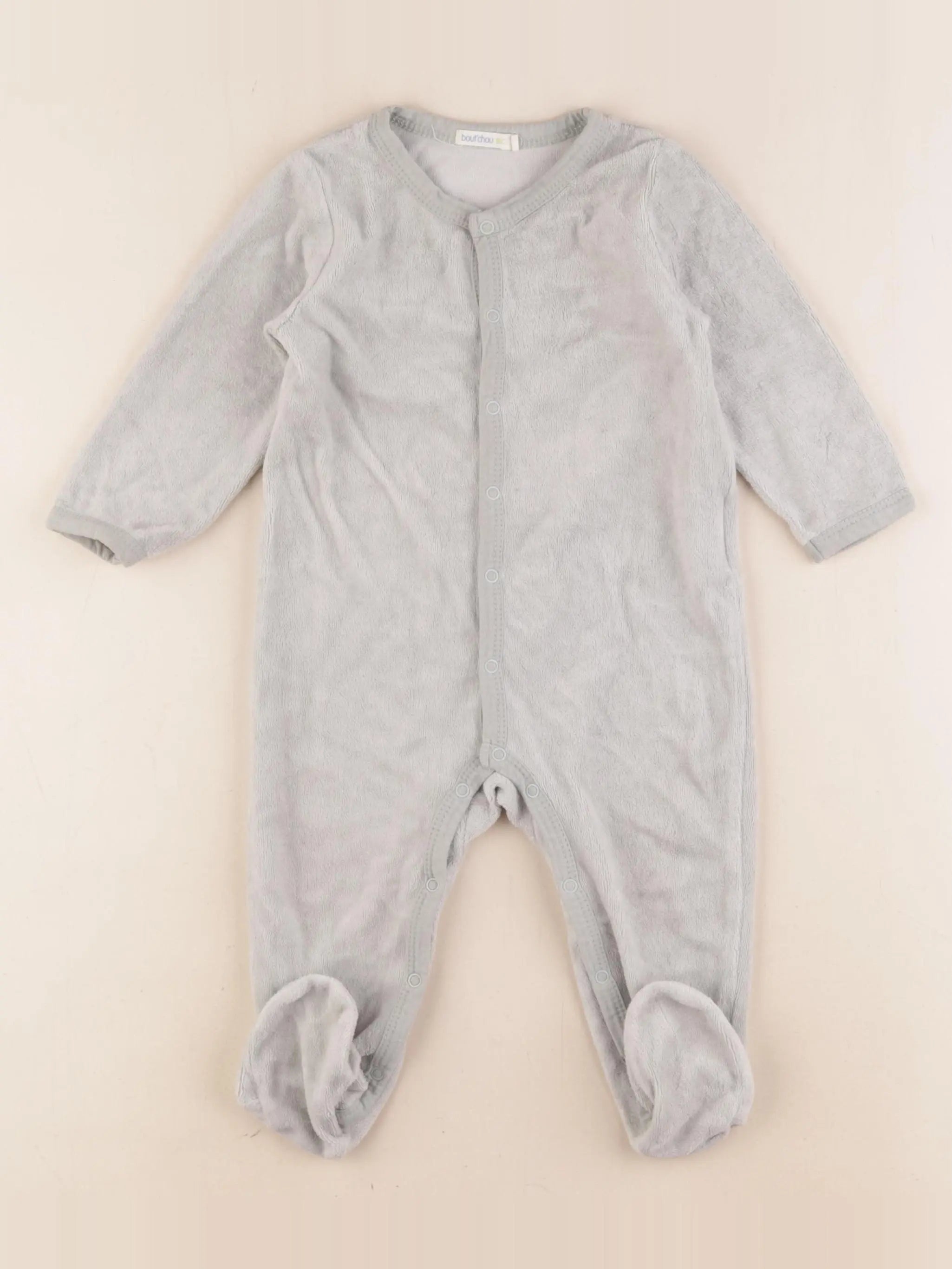 Boutchou - pyjama velours vert - 12 mois