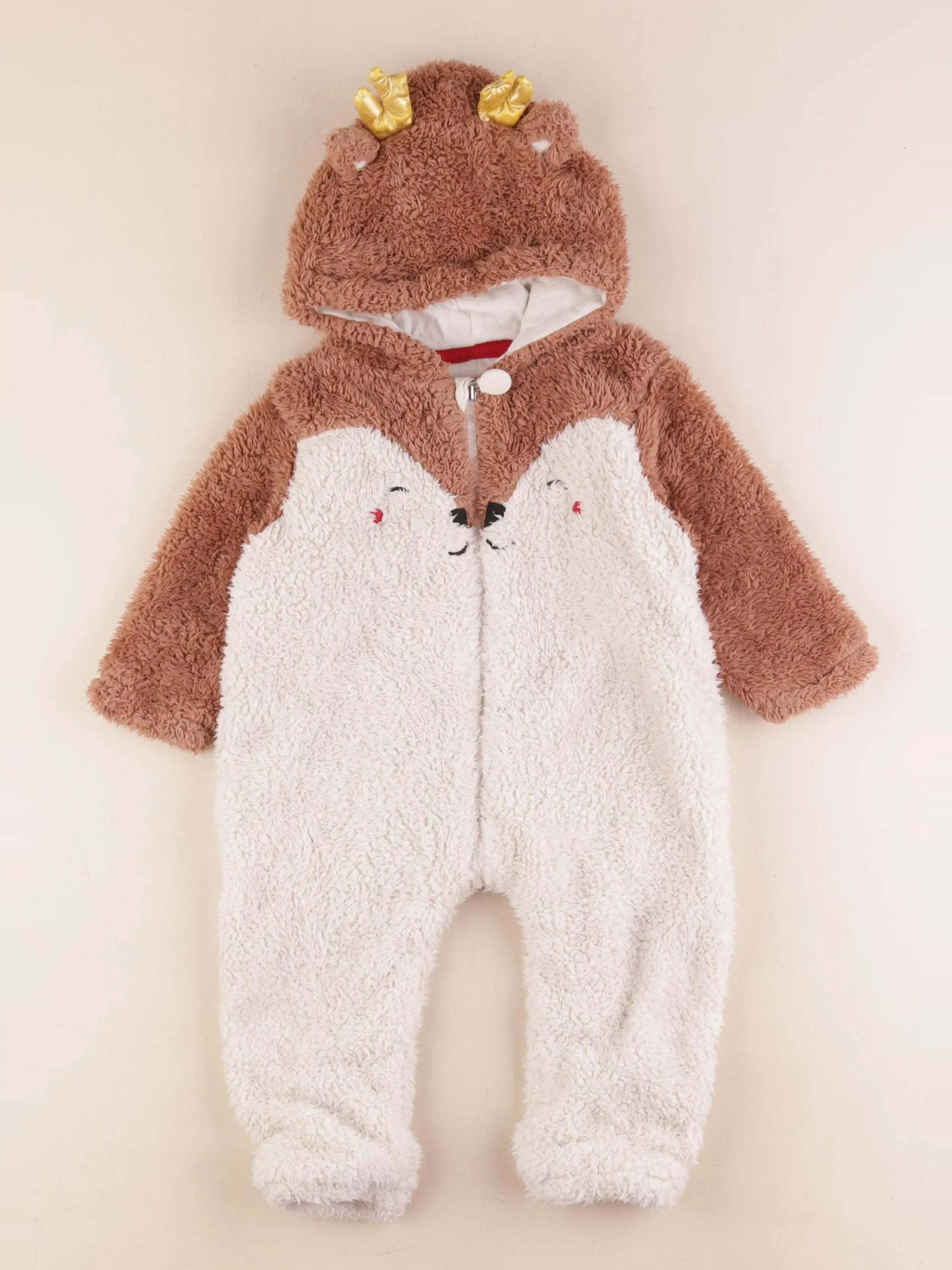 Vertbaudet - sur-pyjama beige, marron - 18 mois