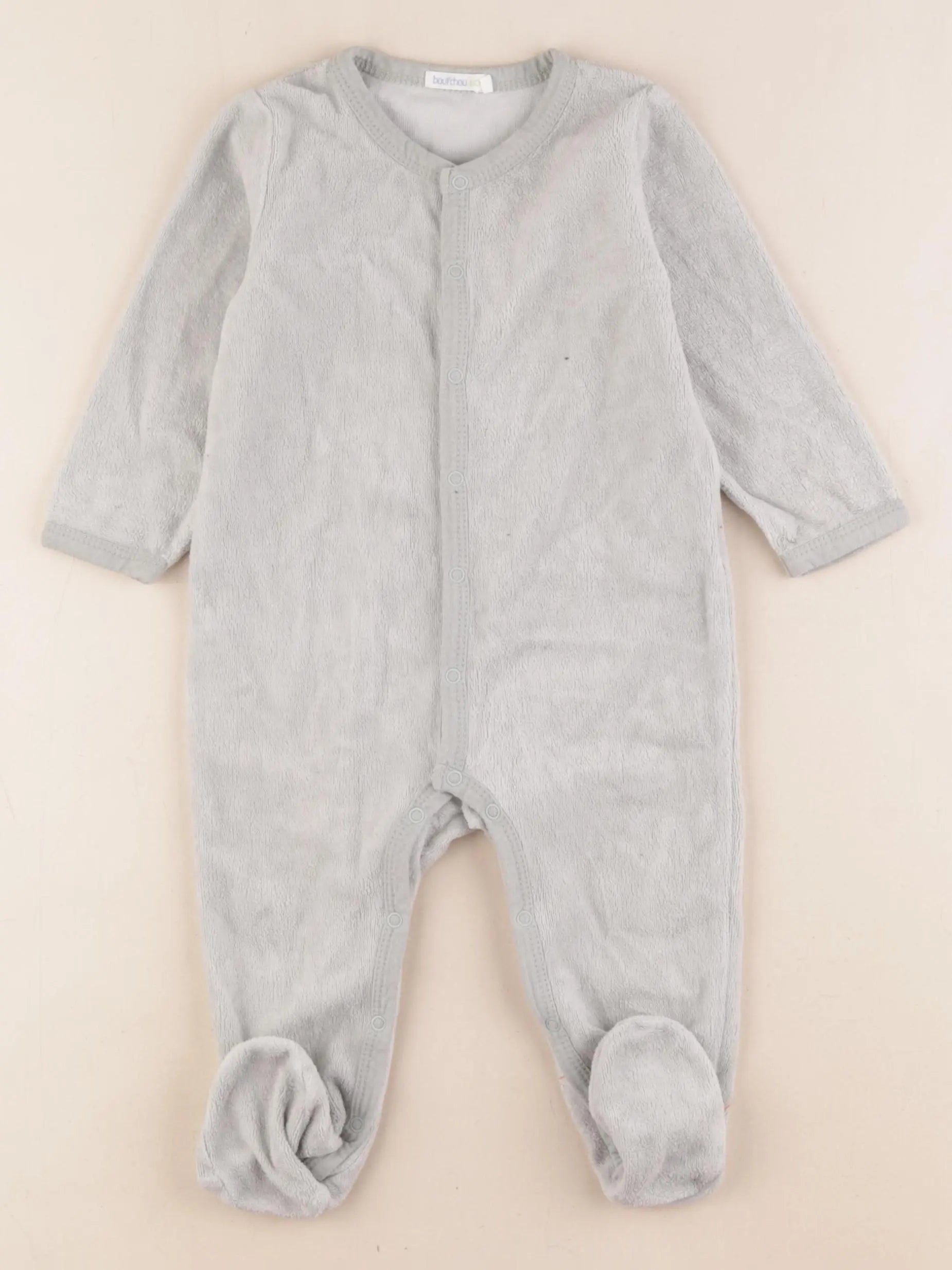 Boutchou - pyjama velours vert - 12 mois