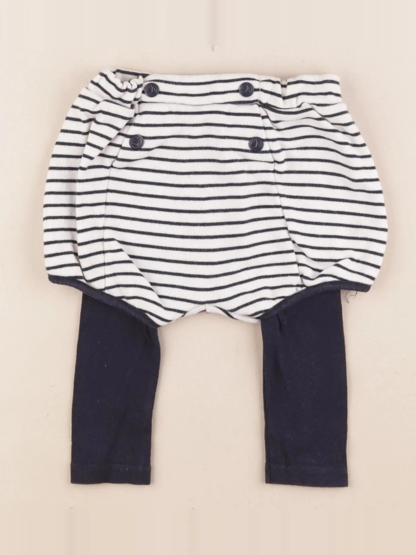Petit Bateau - short bleu - 6 mois