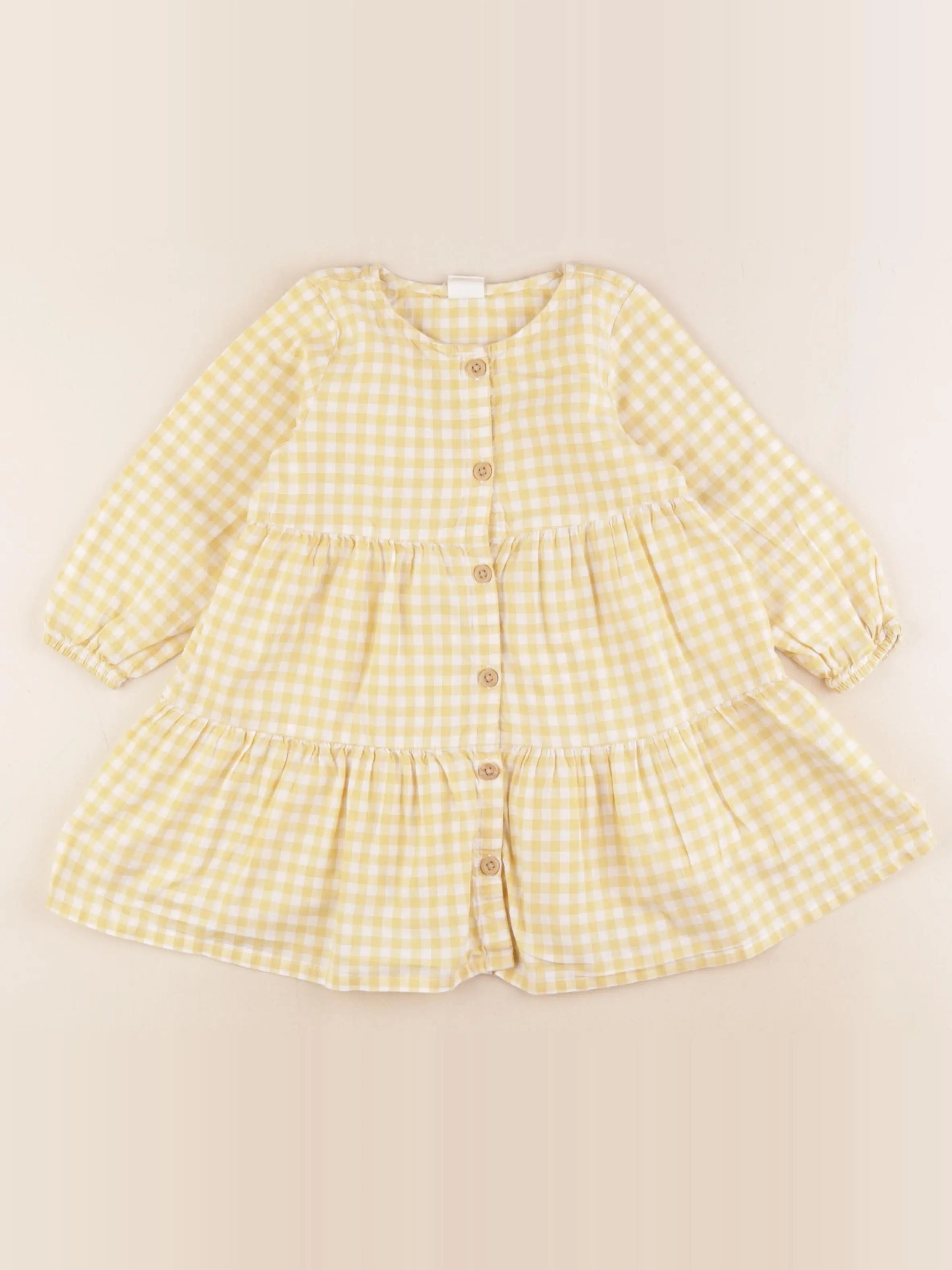 H&M - robe jaune - 12/18 mois