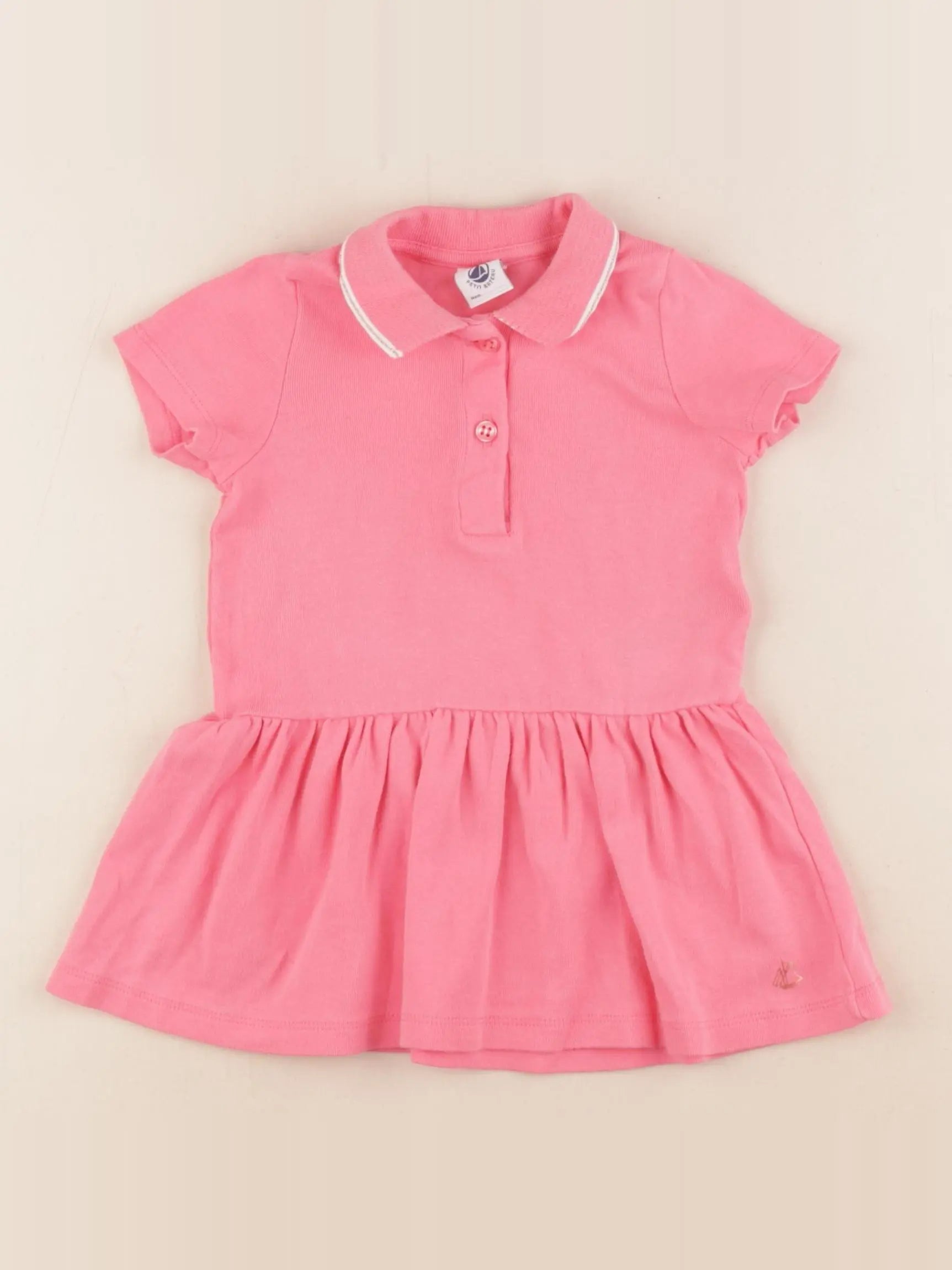 Petit Bateau - robe rose - 12 mois