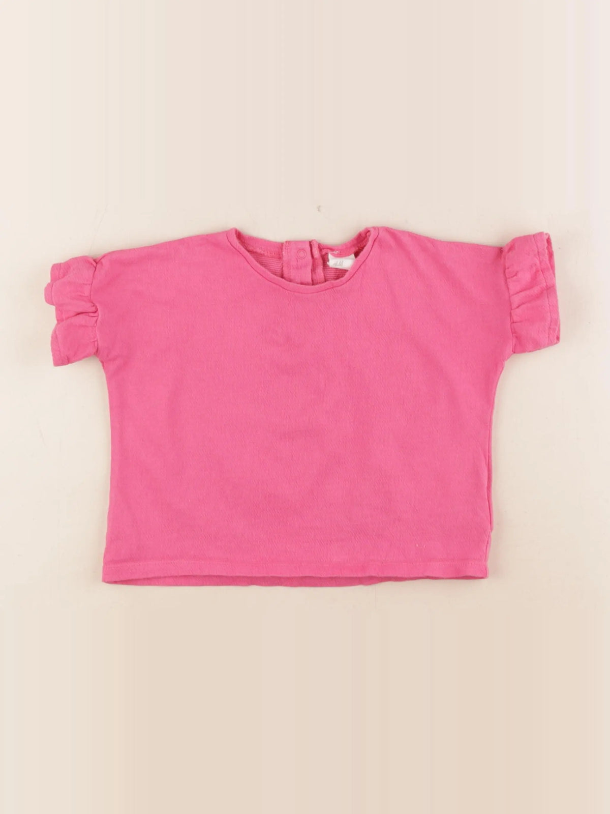 H&M - tee-shirt rose - 12/18 mois