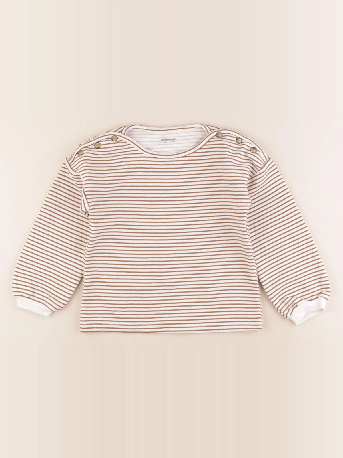 Vertbaudet - sweat marron - 5 ans