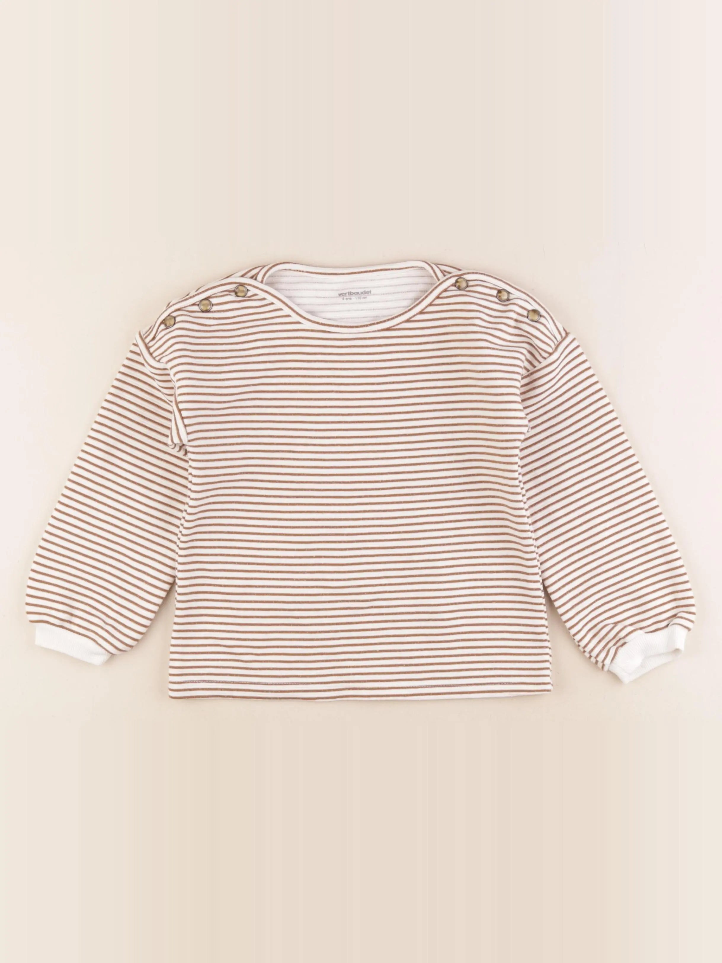 Vertbaudet - sweat marron - 5 ans