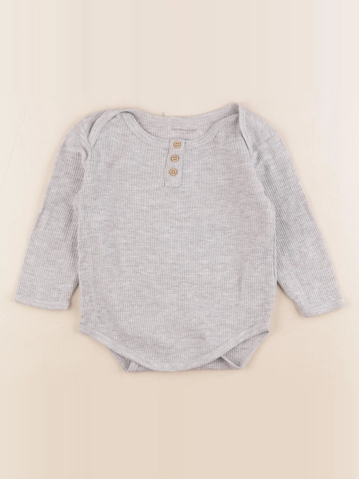 Vertbaudet - body gris - 12 mois