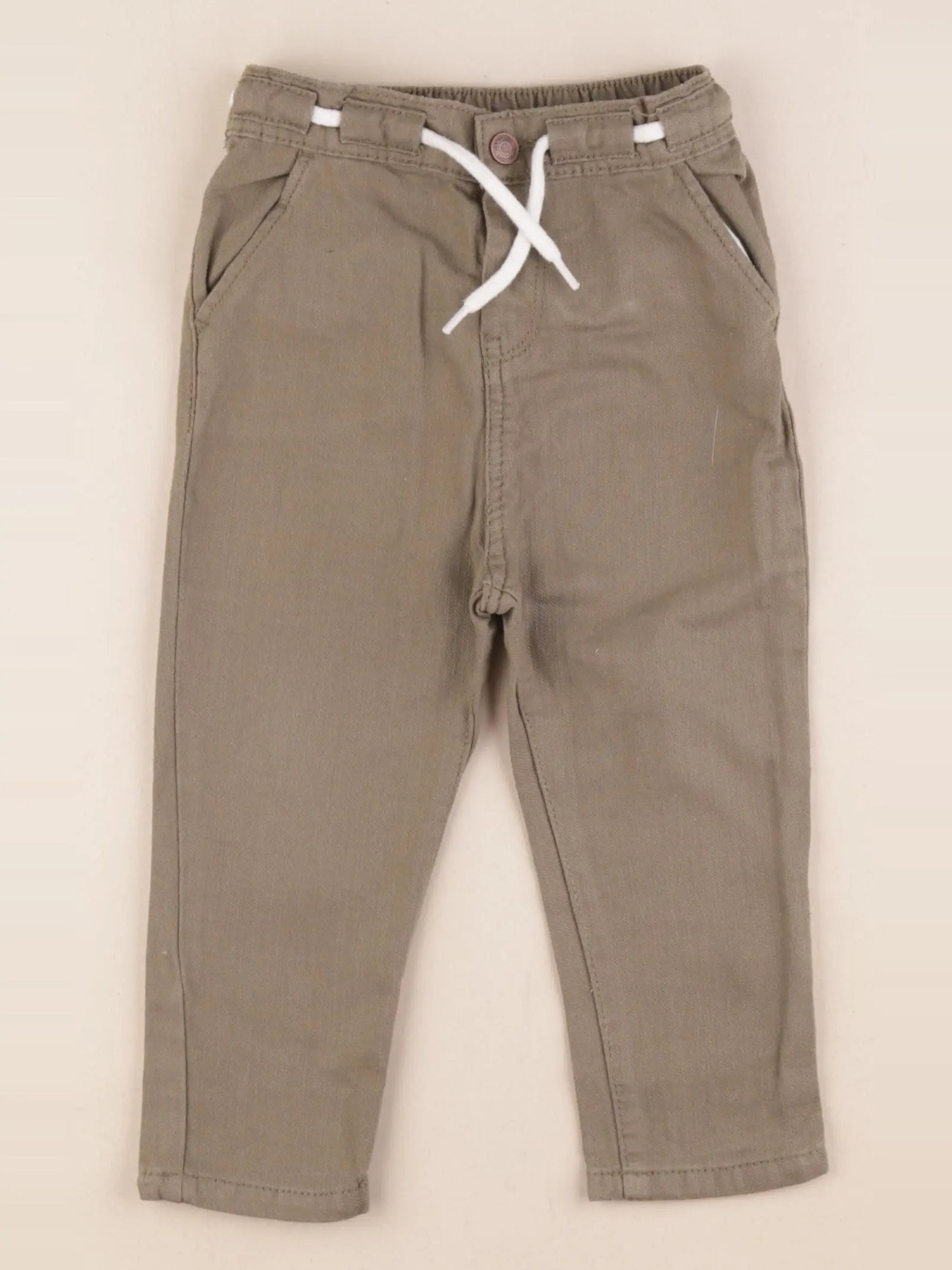 Vertbaudet - pantalon vert - 18 mois