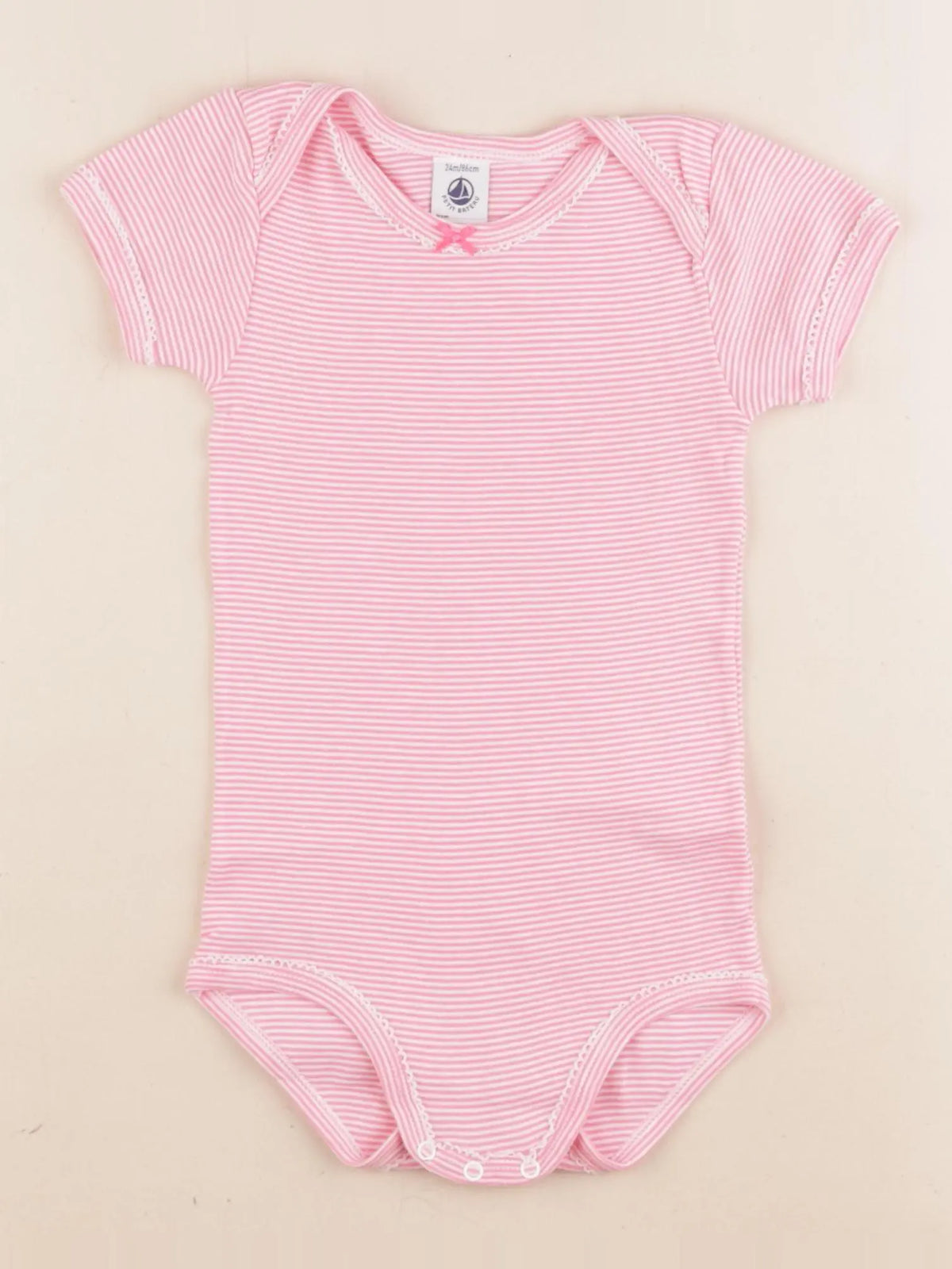 Petit Bateau - body rose - 24 mois
