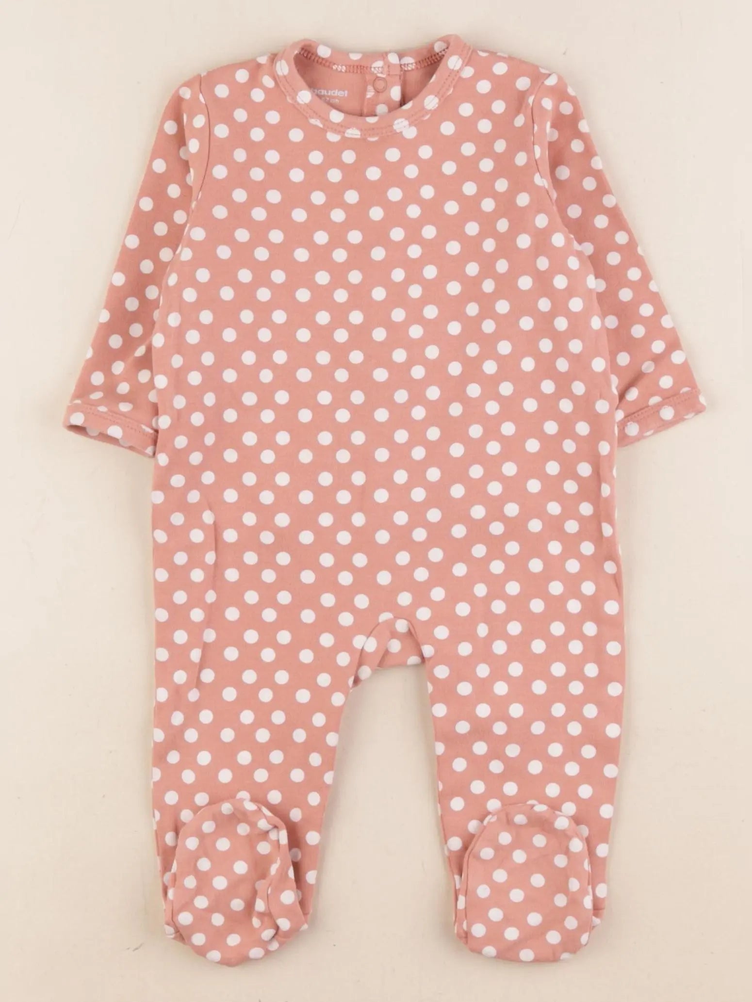 Vertbaudet - pyjama coton rose - 6 mois