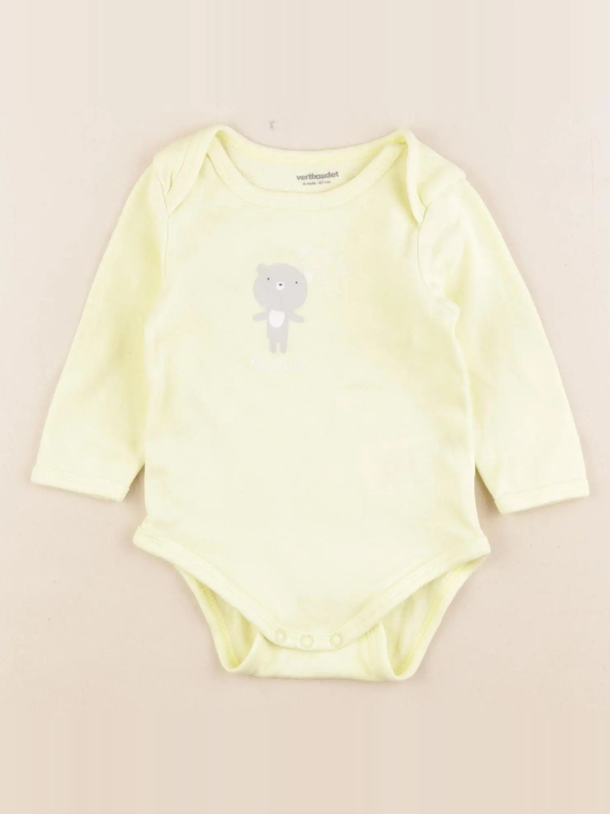 Vertbaudet - body jaune - 6 mois