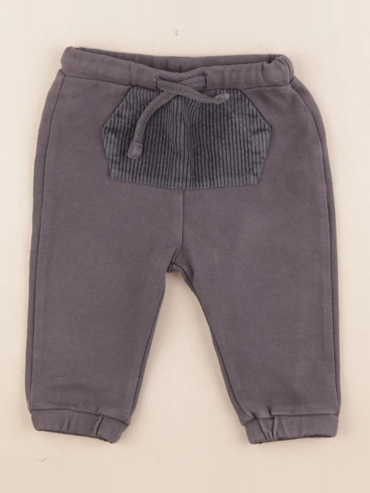Vertbaudet - jogging velours taupe - 9 mois