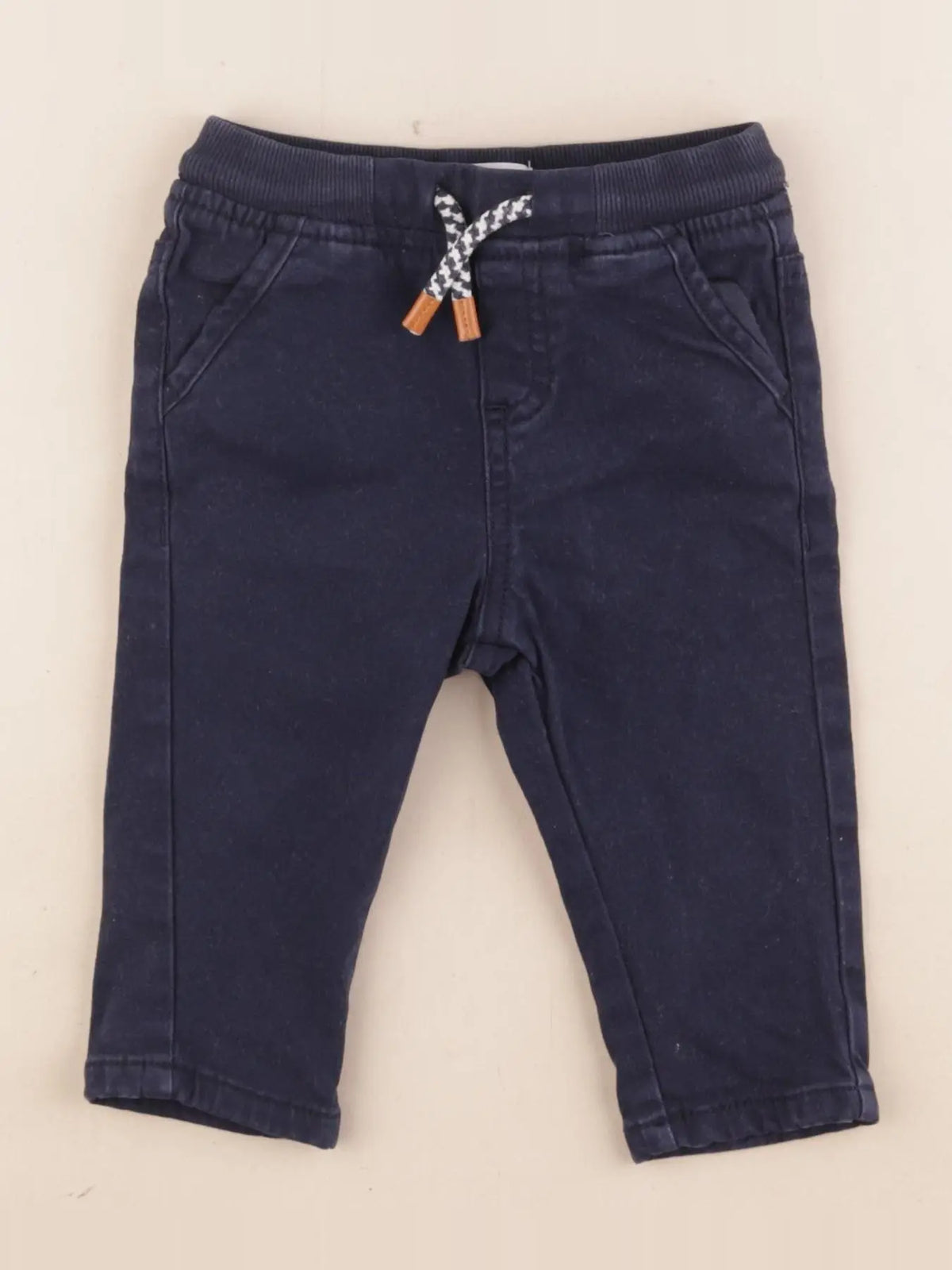 Vertbaudet - pantalon doublé bleu - 9 mois