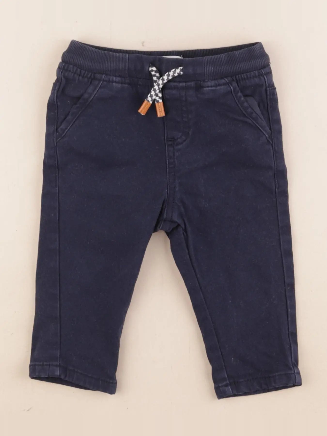 Vertbaudet - pantalon doublé bleu - 9 mois