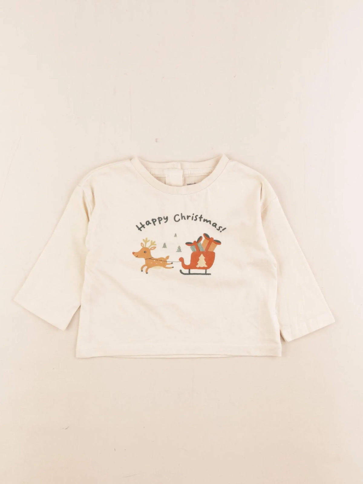 Vertbaudet - tee-shirt beige - 6 mois