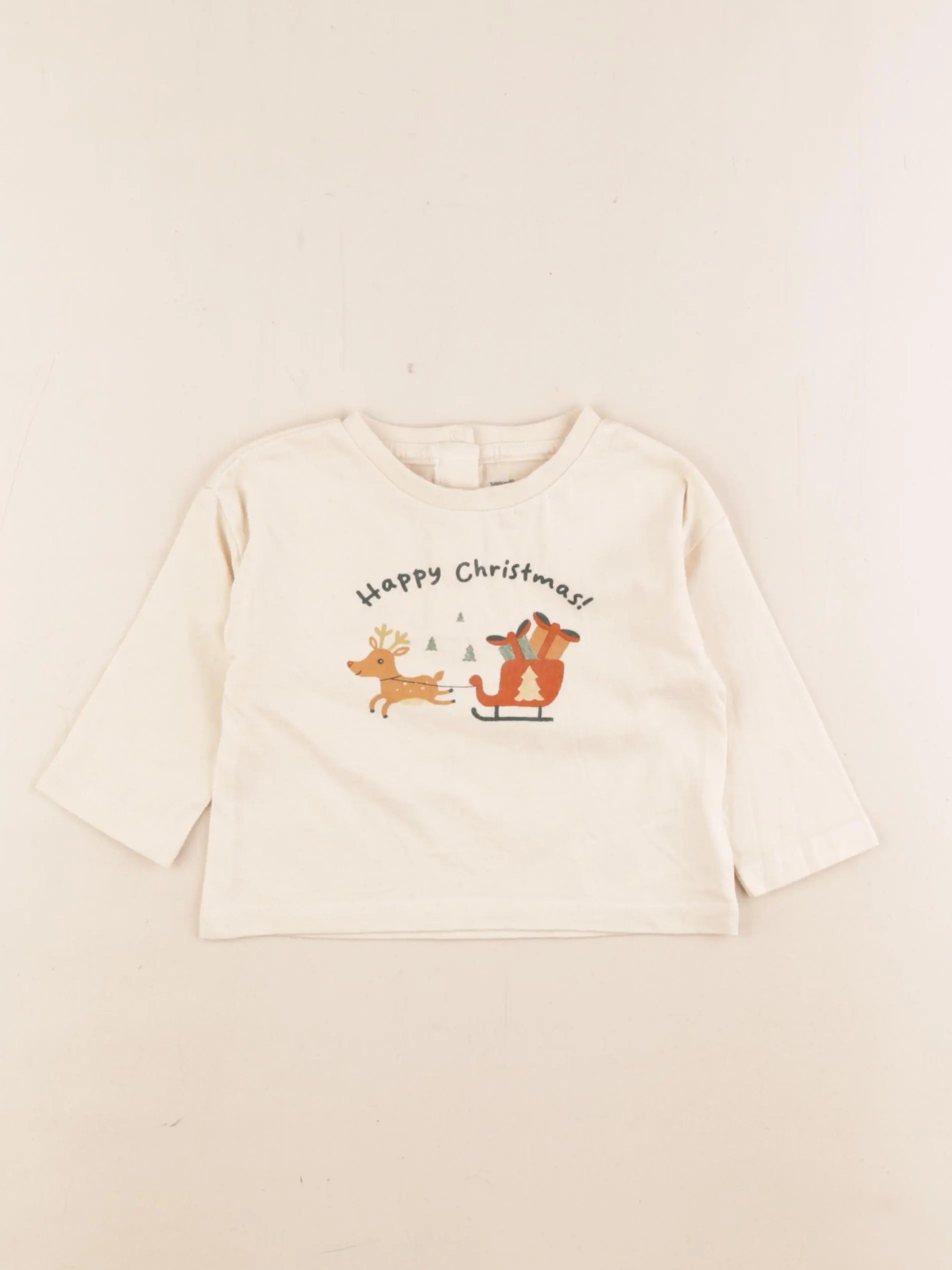 Vertbaudet - tee-shirt beige - 6 mois