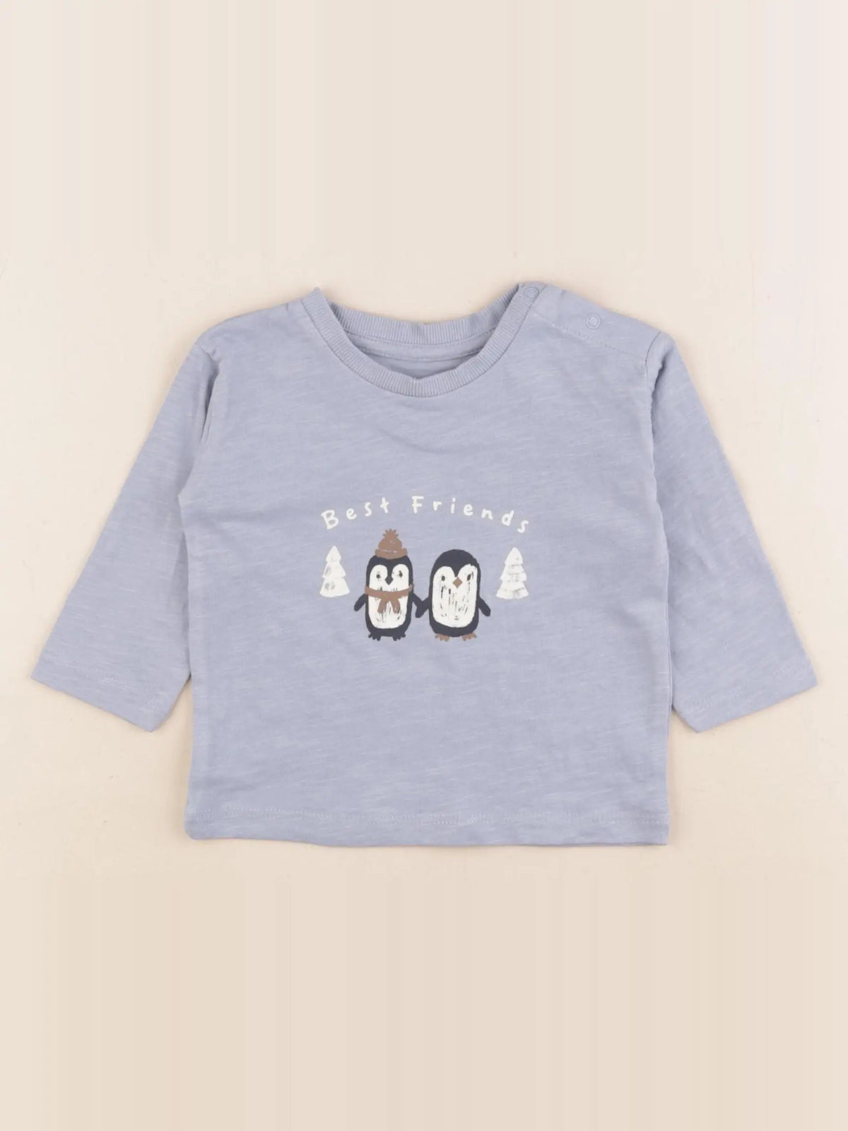 Vertbaudet - tee-shirt bleu - 6 mois