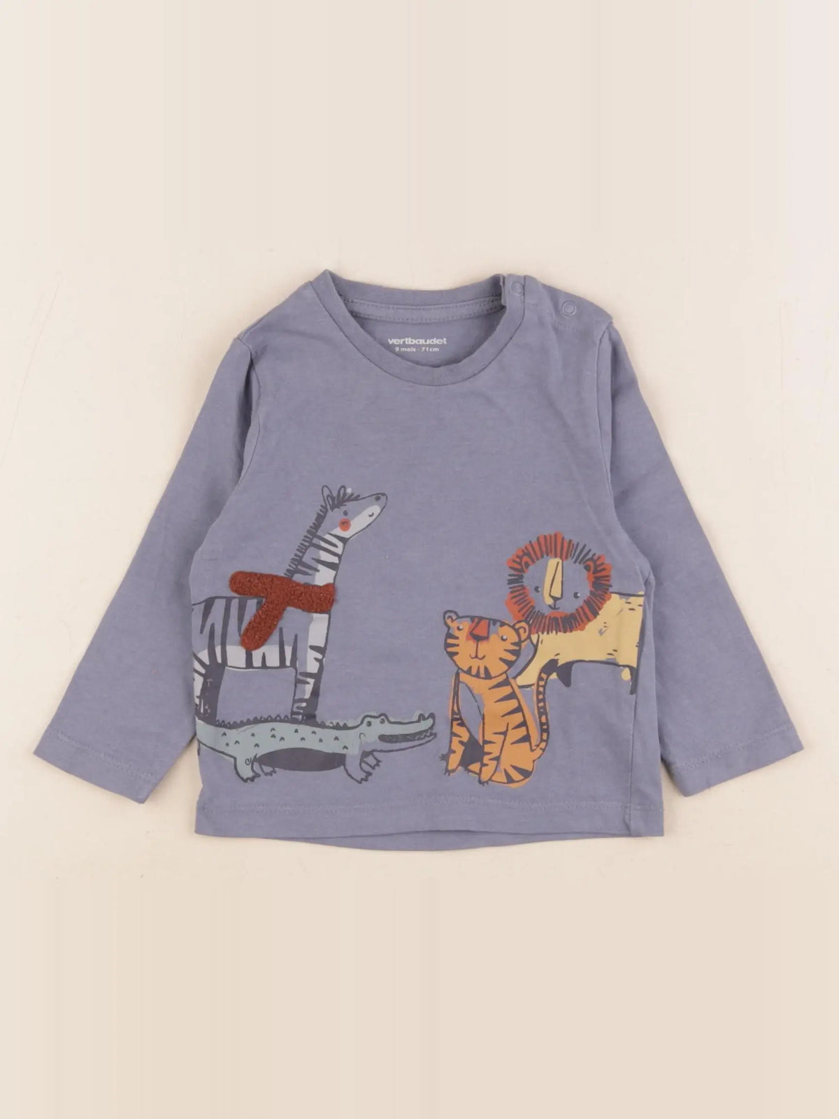 Vertbaudet - tee-shirt bleu - 9 mois