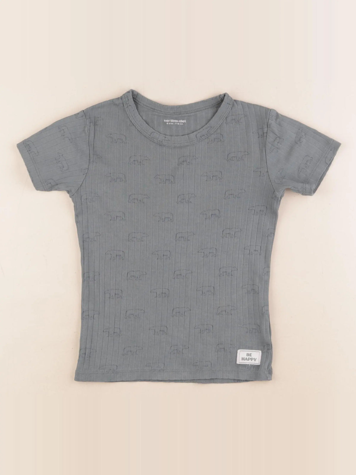 Vertbaudet - tee-shirt bleu - 6 ans