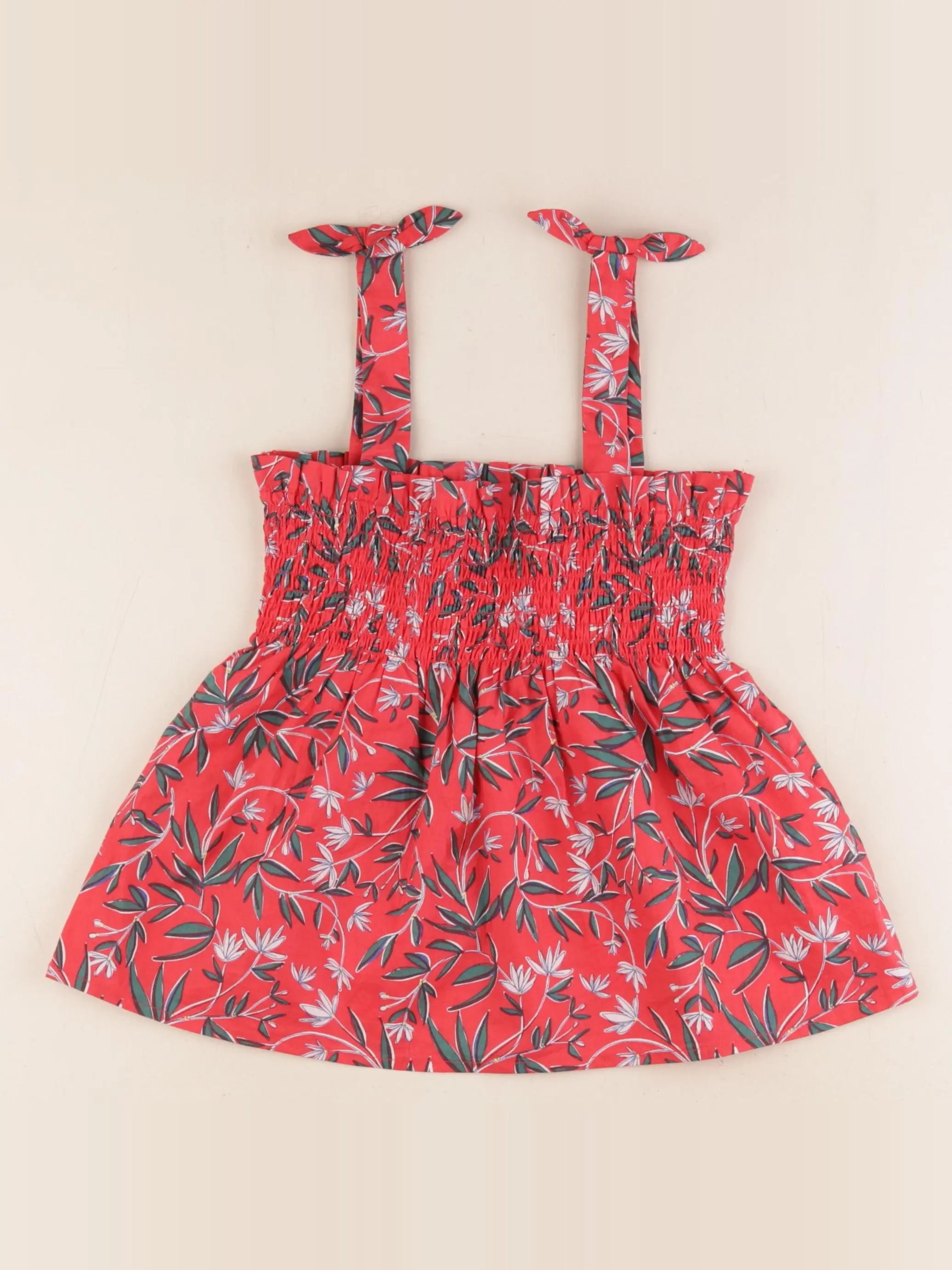 Vertbaudet - blouse rouge, vert - 8 ans