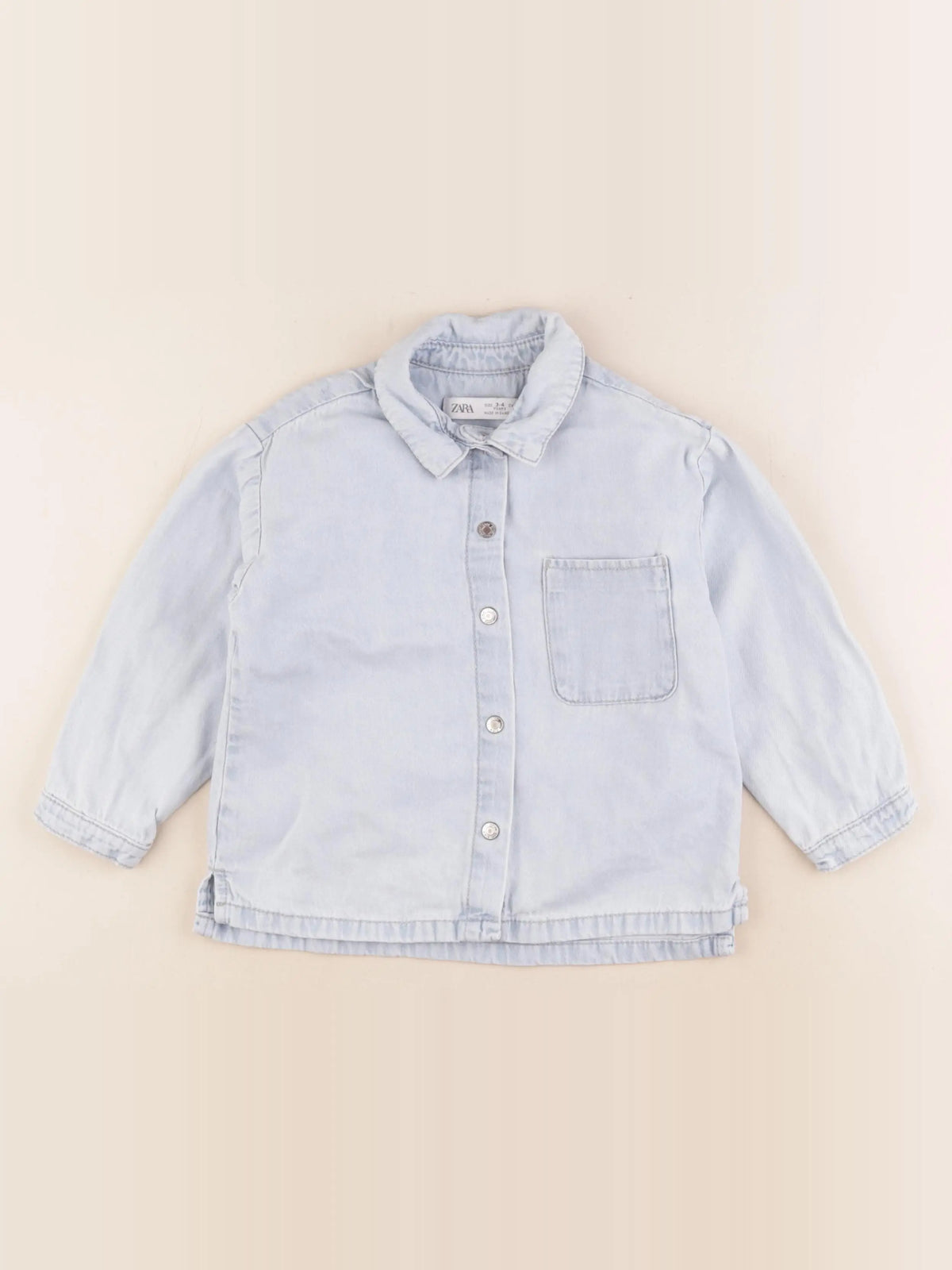 Zara - chemise bleu - 3/4 ans